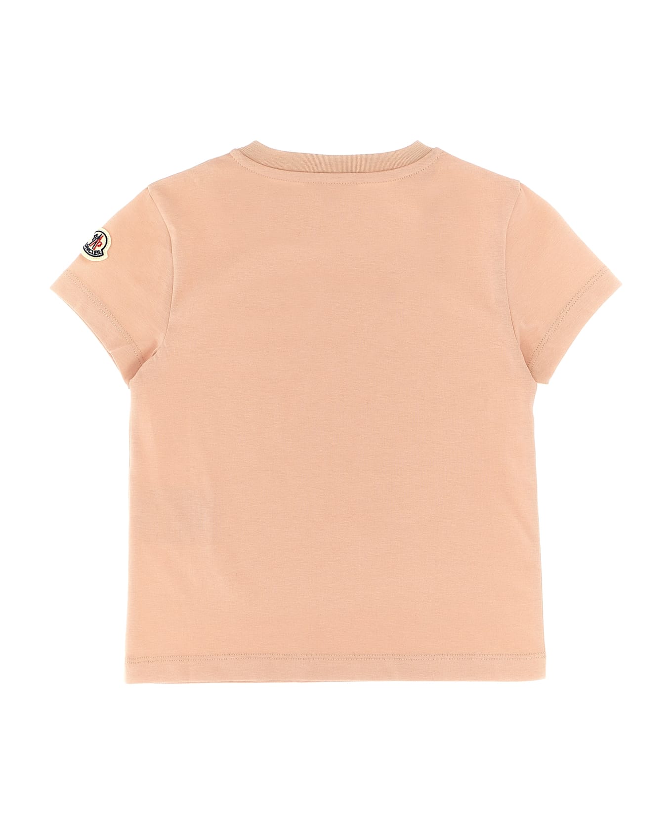 Moncler Logo Embroidery T-shirt - Pink