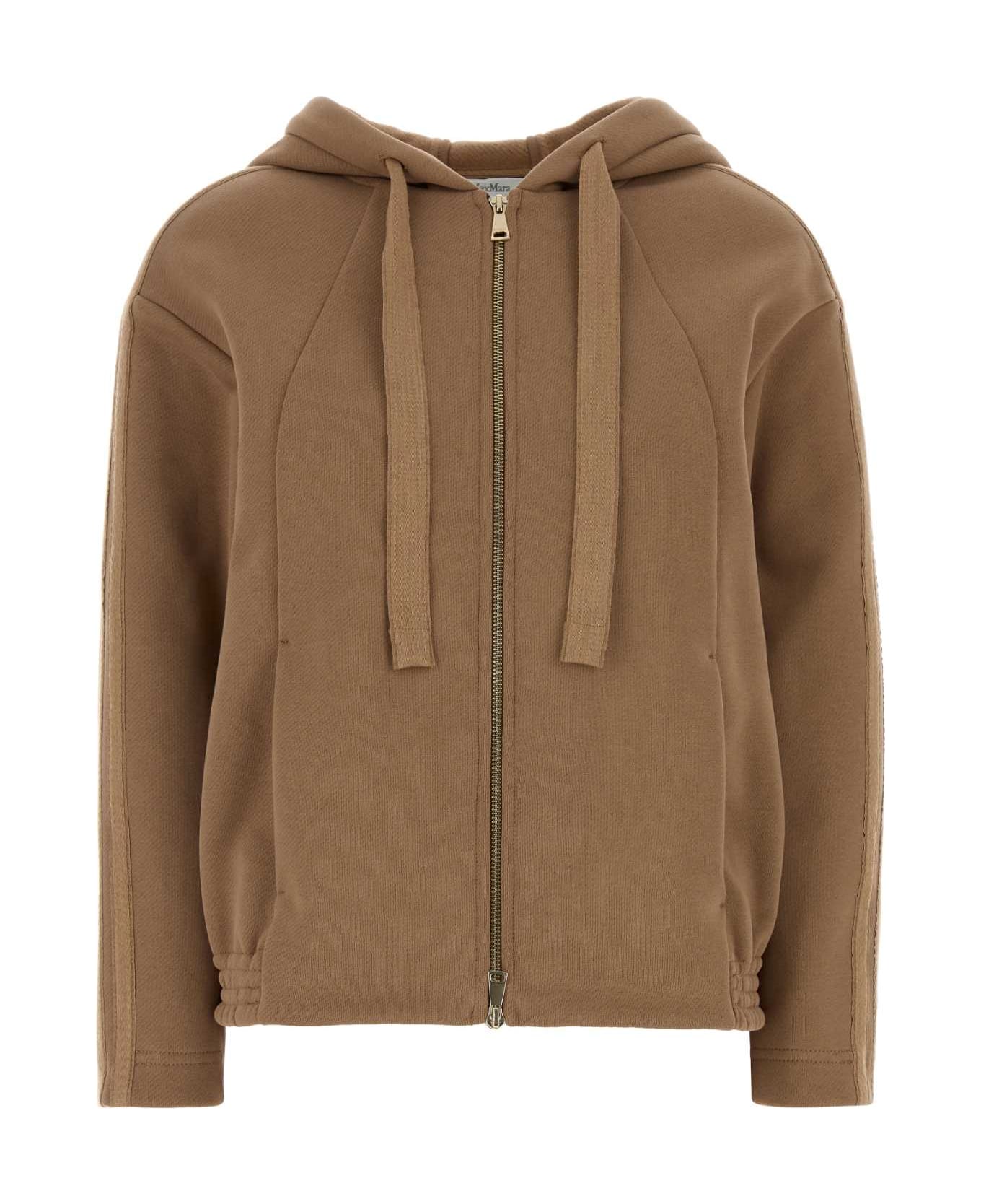 Max Mara Camel Cotton Omelia Sweatshirt - Marrone
