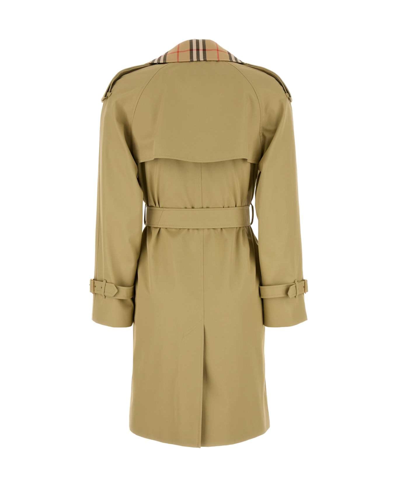 Burberry Beige Gabardine Castleford Trench Coat - HAMPER