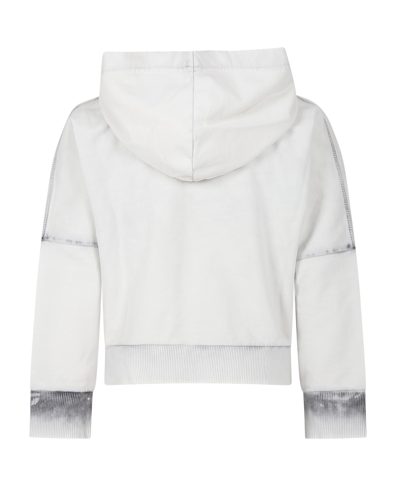 Diesel Ivory Sweatshirt For Girl With Logo - Ivory