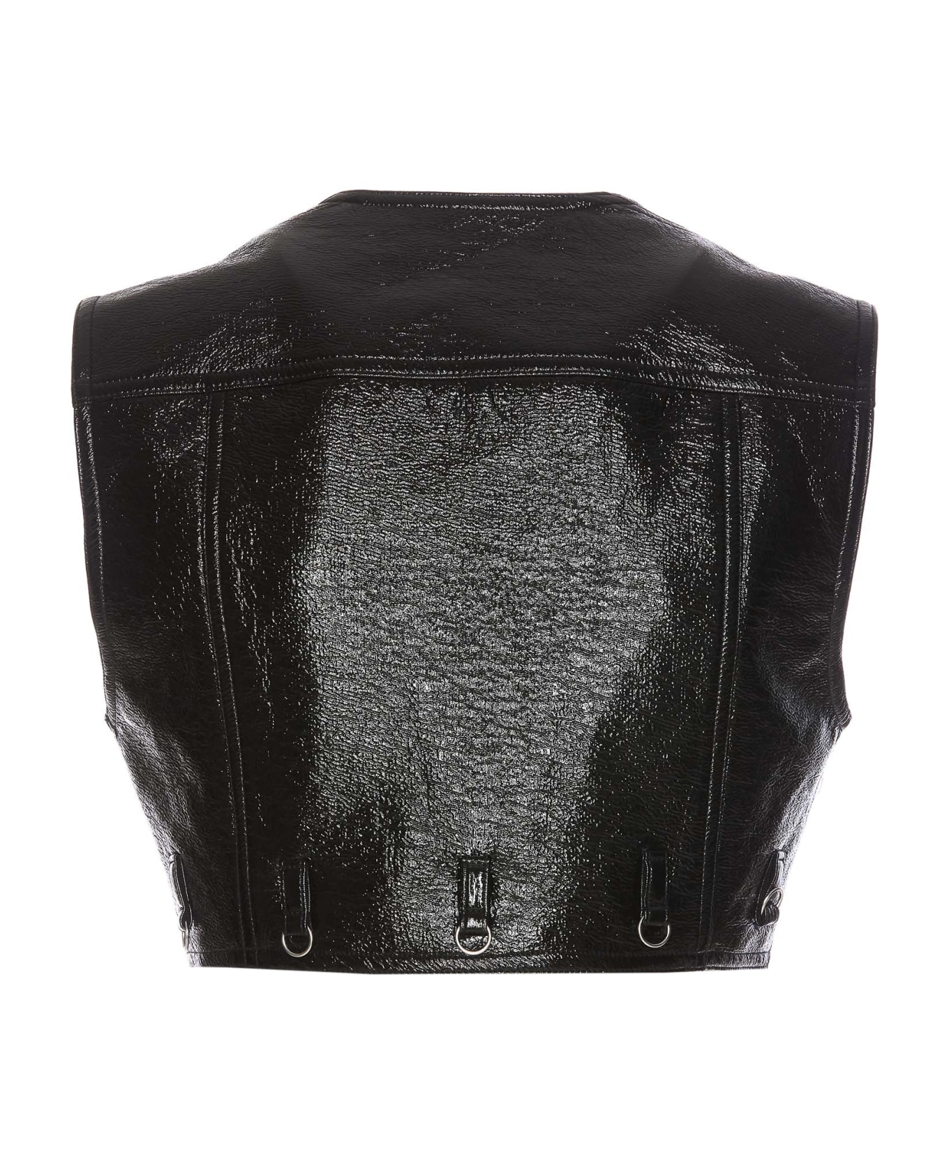 Courrèges Multiflex Vinyl Vest - Black