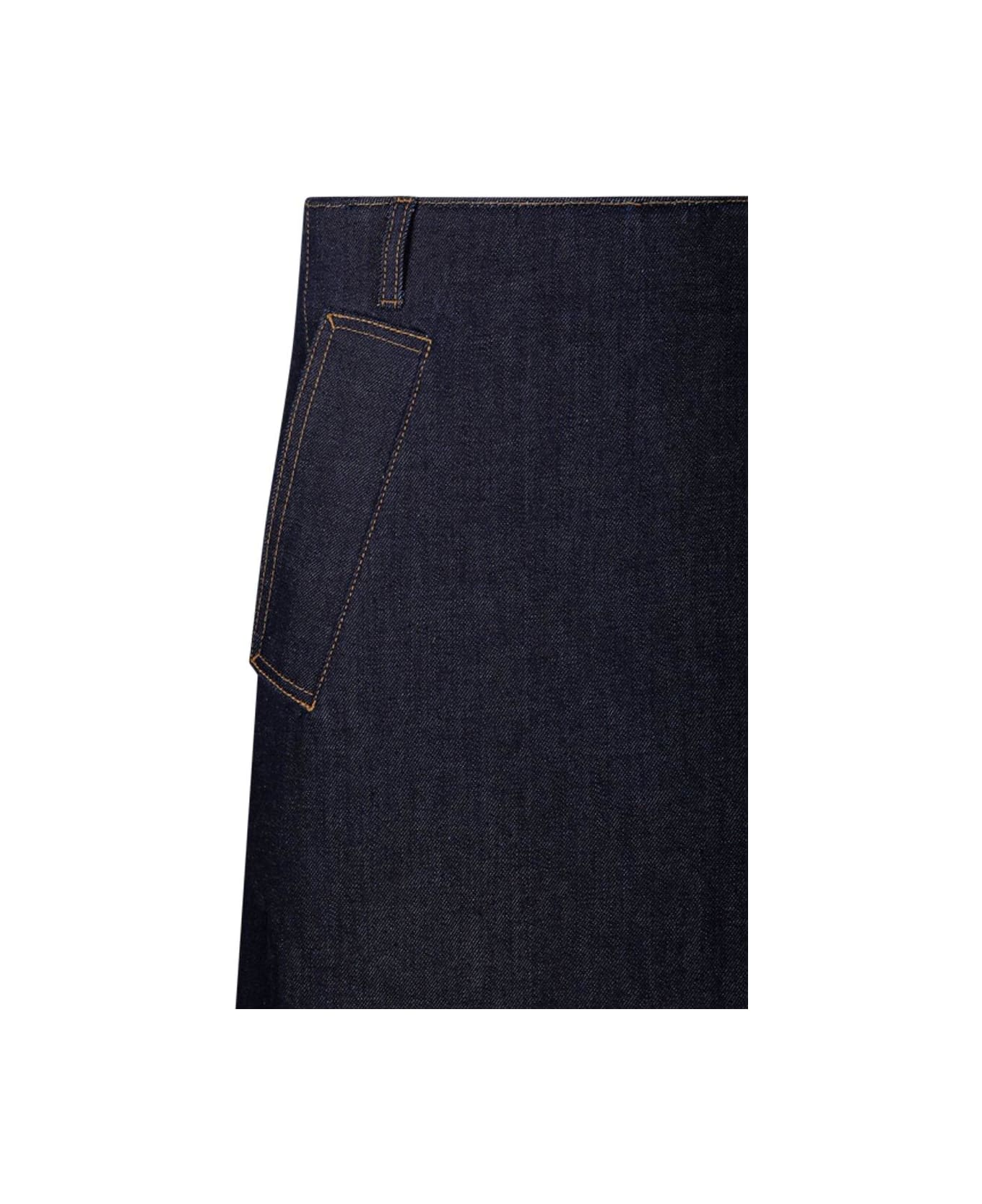 Victoria Beckham Denim Midi Skirt - Nero