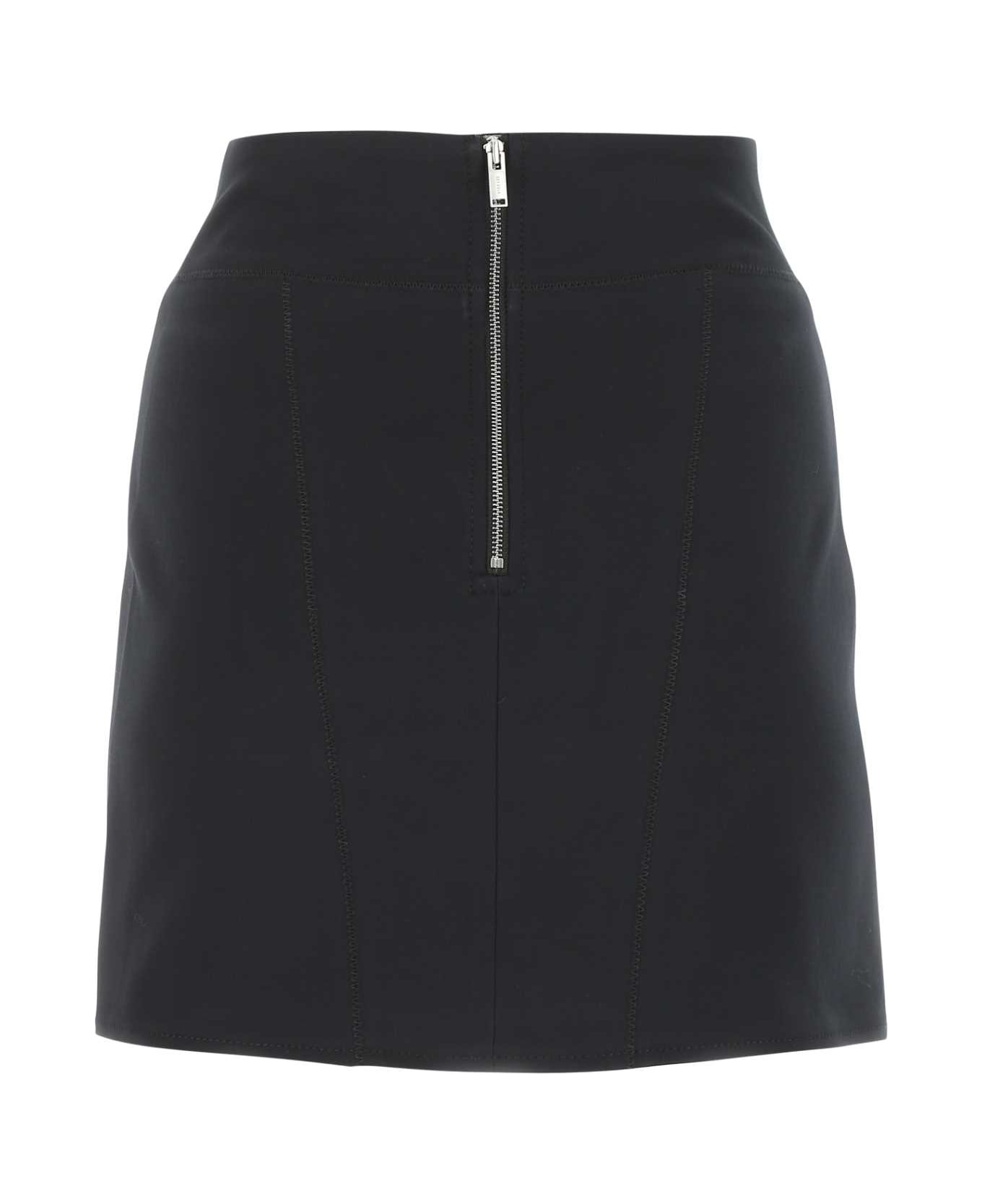 Dion Lee Black Stretch Cotton Blend Mini Skirt - BLACK