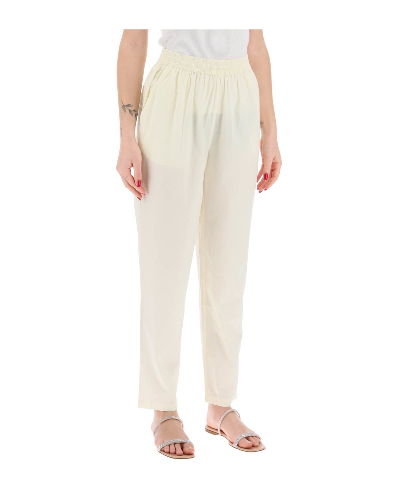 Skall Studio Organic Cotton Edgar Pants In Italian - BUTTERMILK (Yellow)