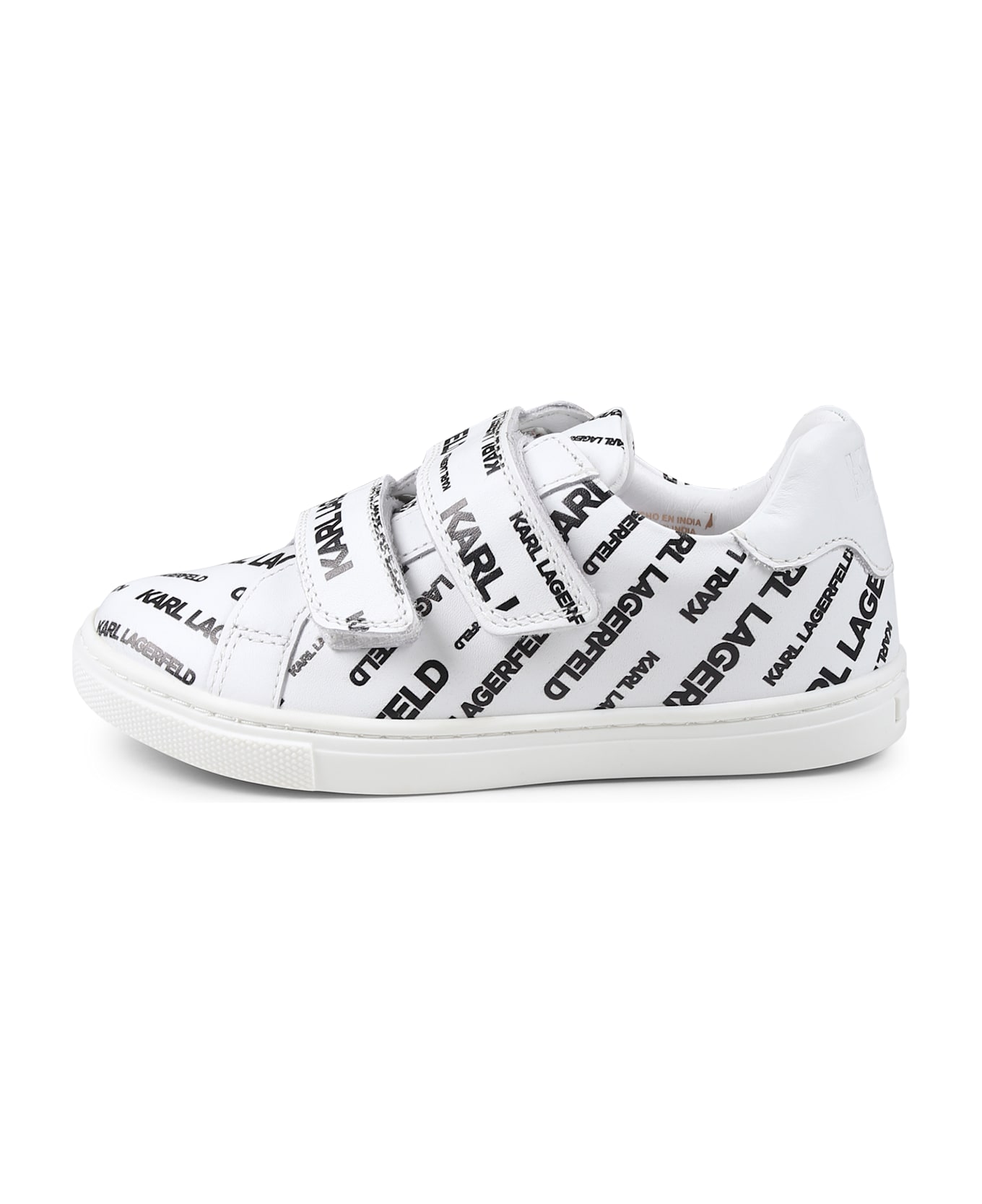 Karl Lagerfeld Kids White Sneakers For Boy With Logo - White