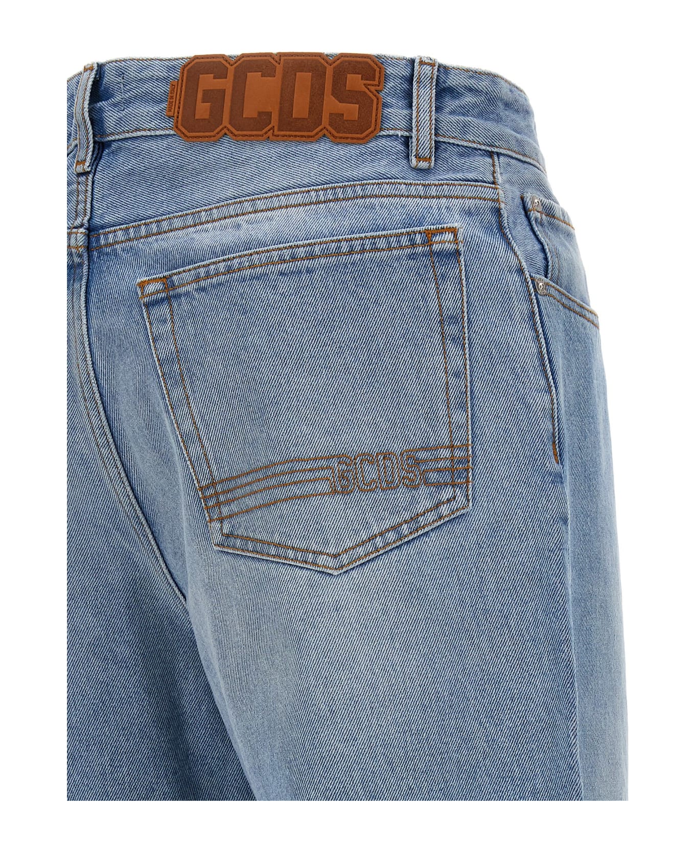 GCDS Logo Jeans - Light Blue