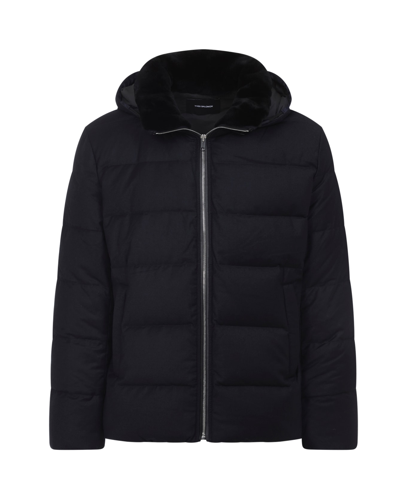 Yves Salomon Mink Down Jacket - Navy Noir ダウンジャケット