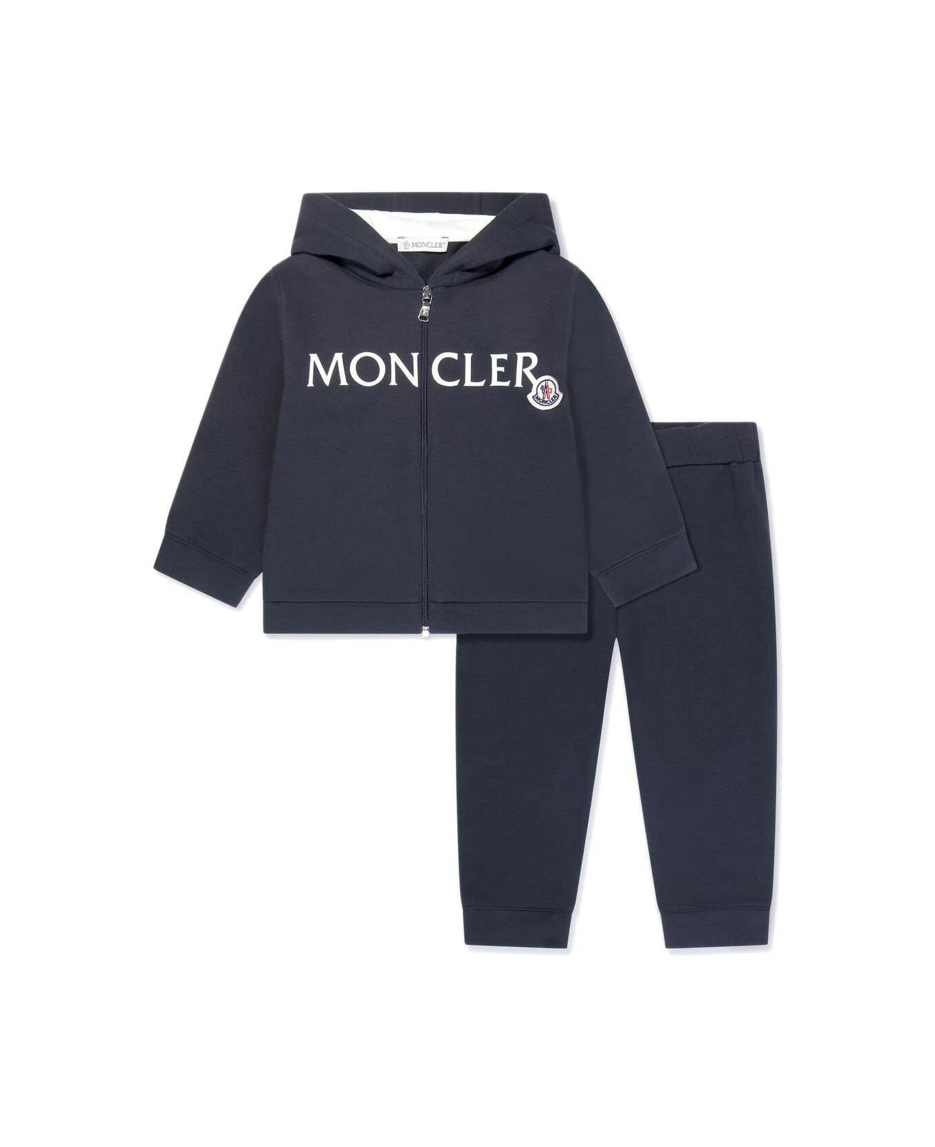 Moncler Blue Tracksuit Set With Logo - Blue ボディスーツ＆セットアップ