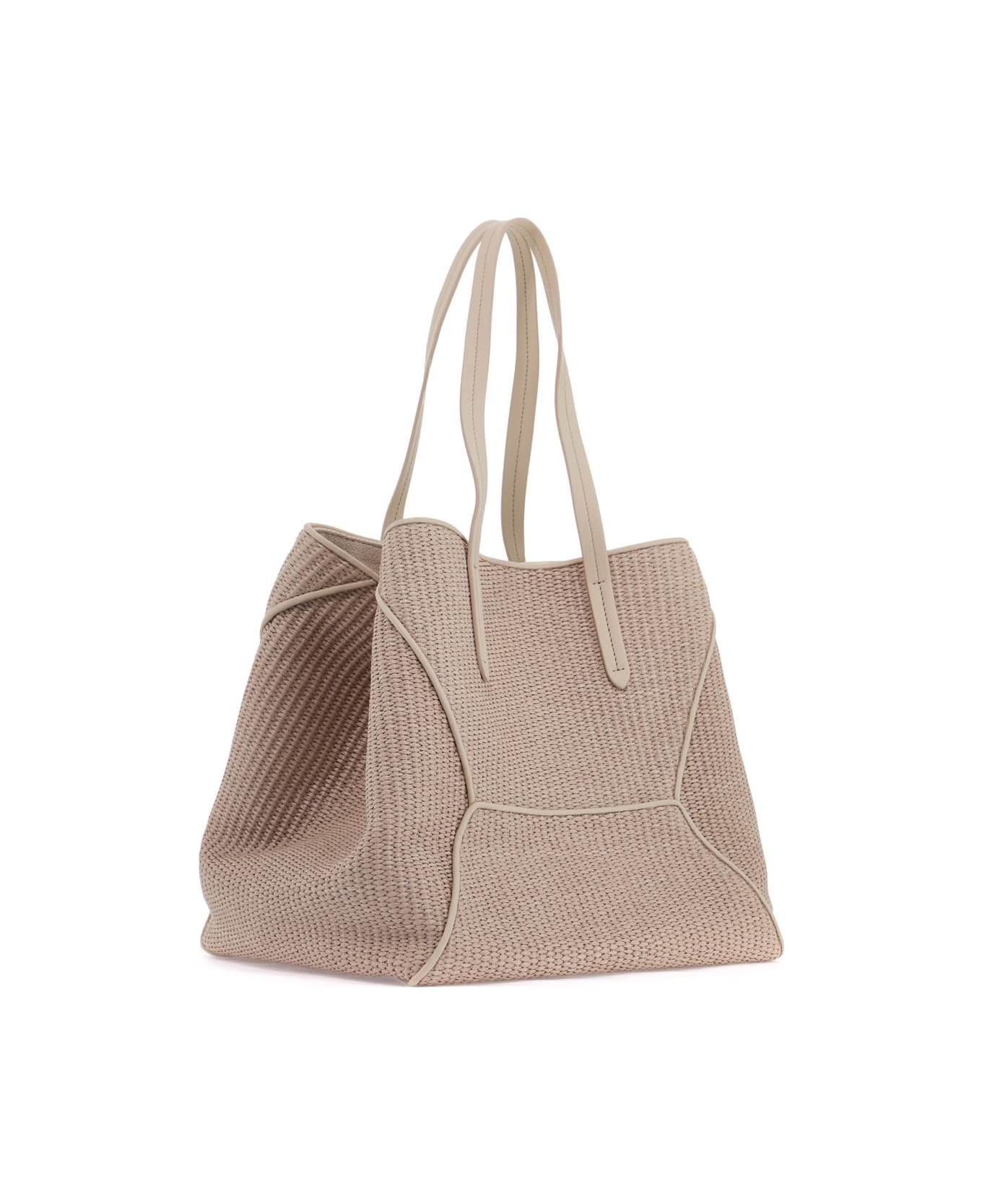 Brunello Cucinelli 'techno Raffia Tote - BEIGE CHIARO