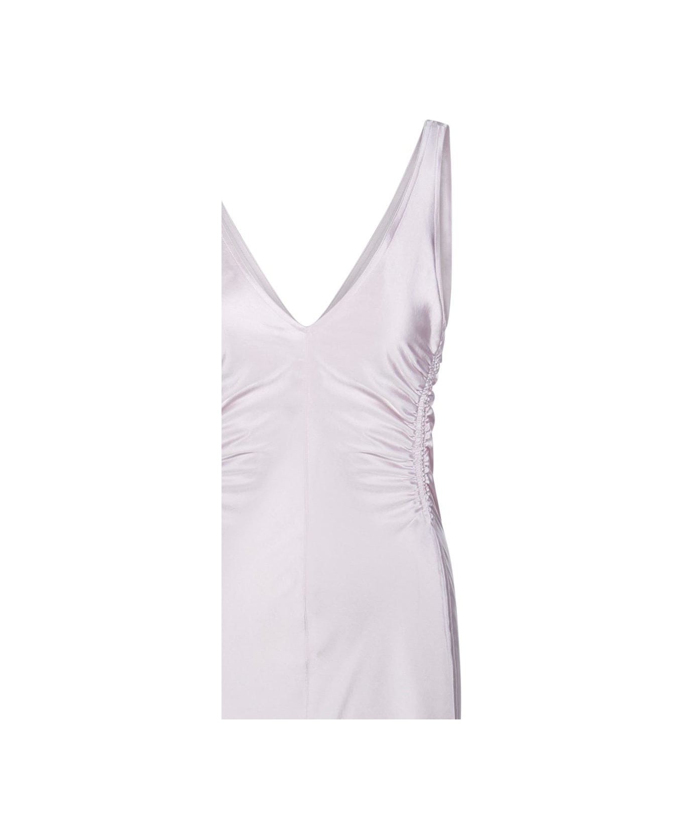 SportMax Katia V-neck Sleeveless Dress - PINK