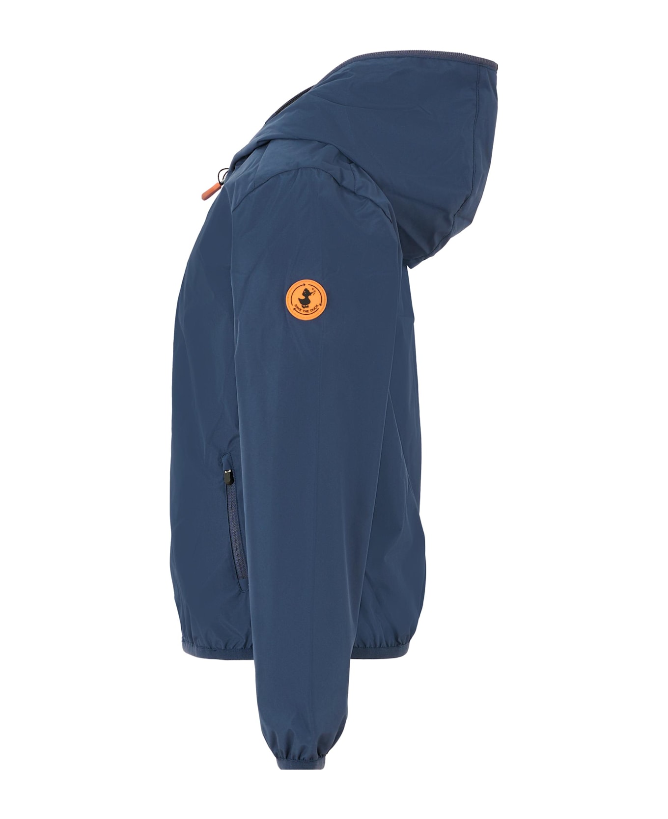 Save the Duck Blue Jules Windbreaker For Kids With Logo - Blue