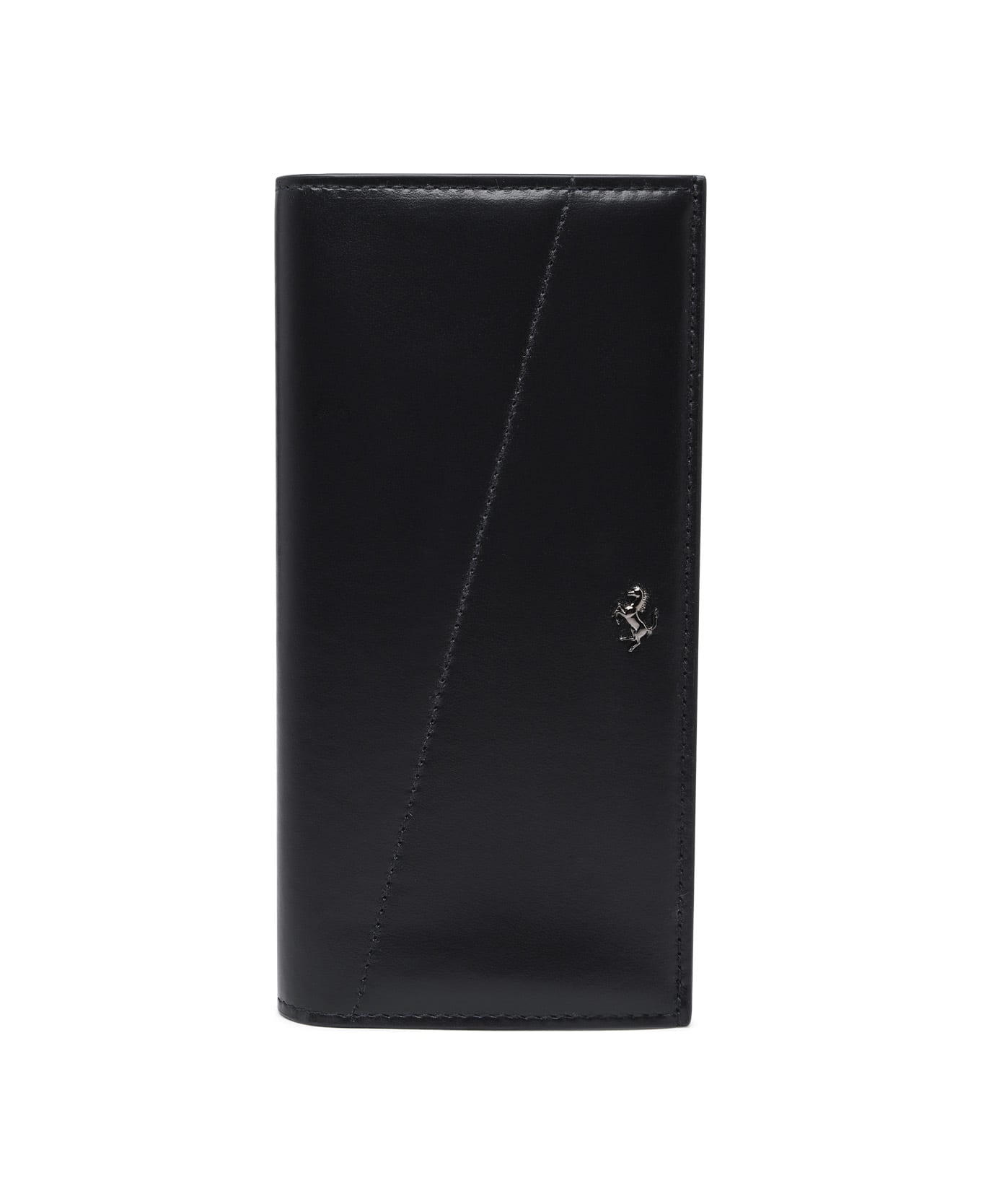 Ferrari Black Leather 'yen' Wallet - Black 財布