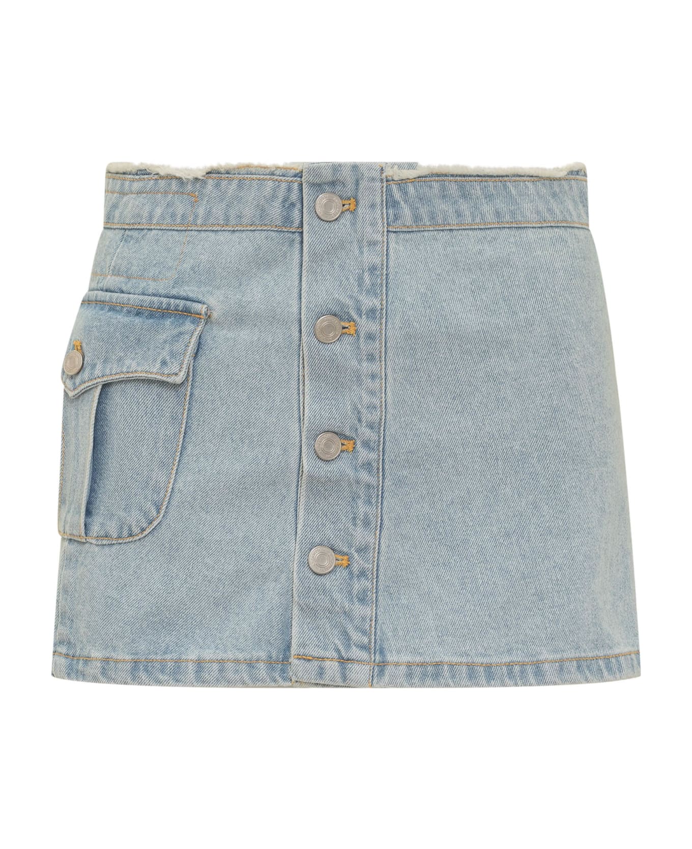 Andersson Bell Apron Mini Skirt - WASHED BLUE