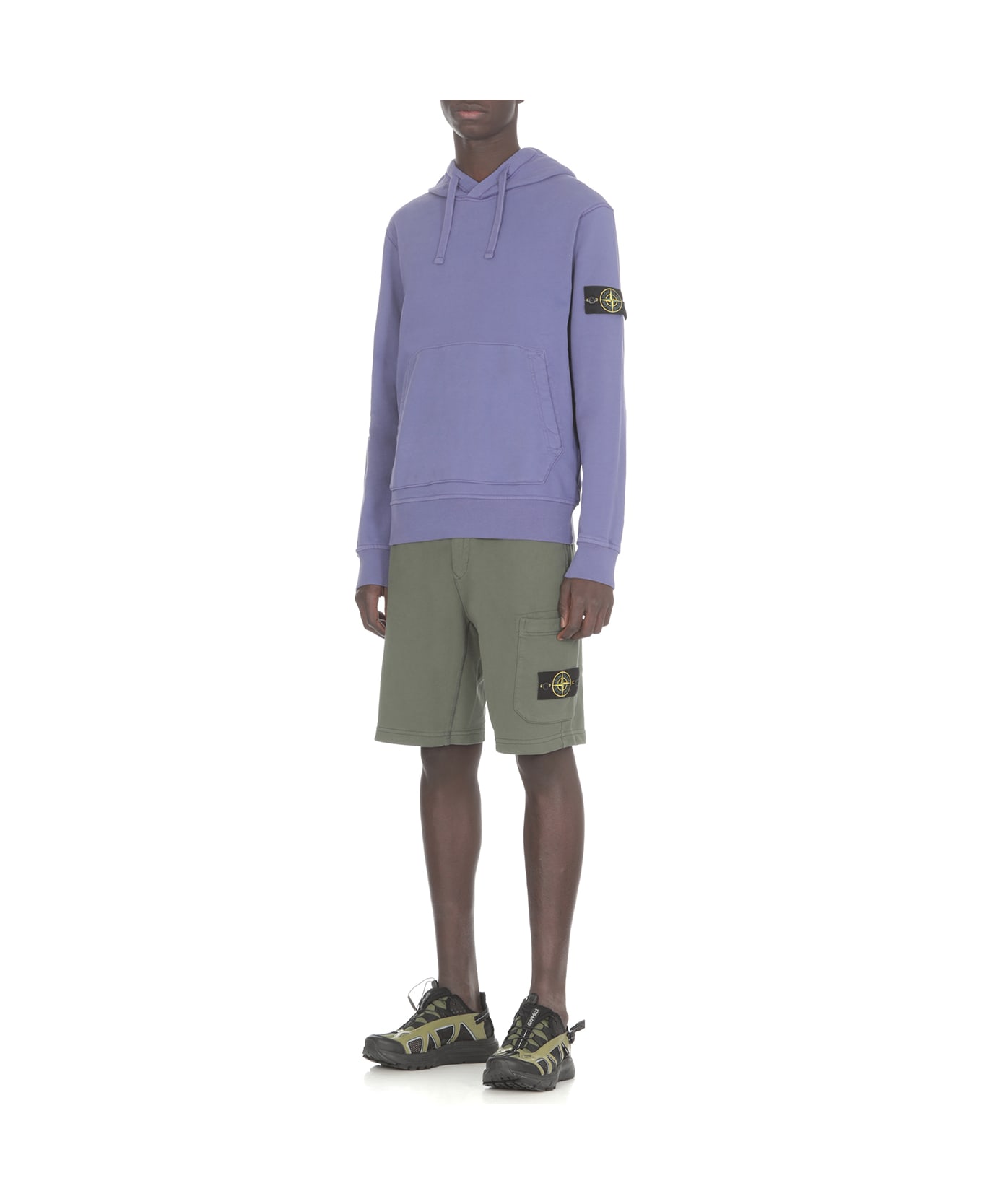 Stone Island Cotton Sweatshirt - Purple フリース