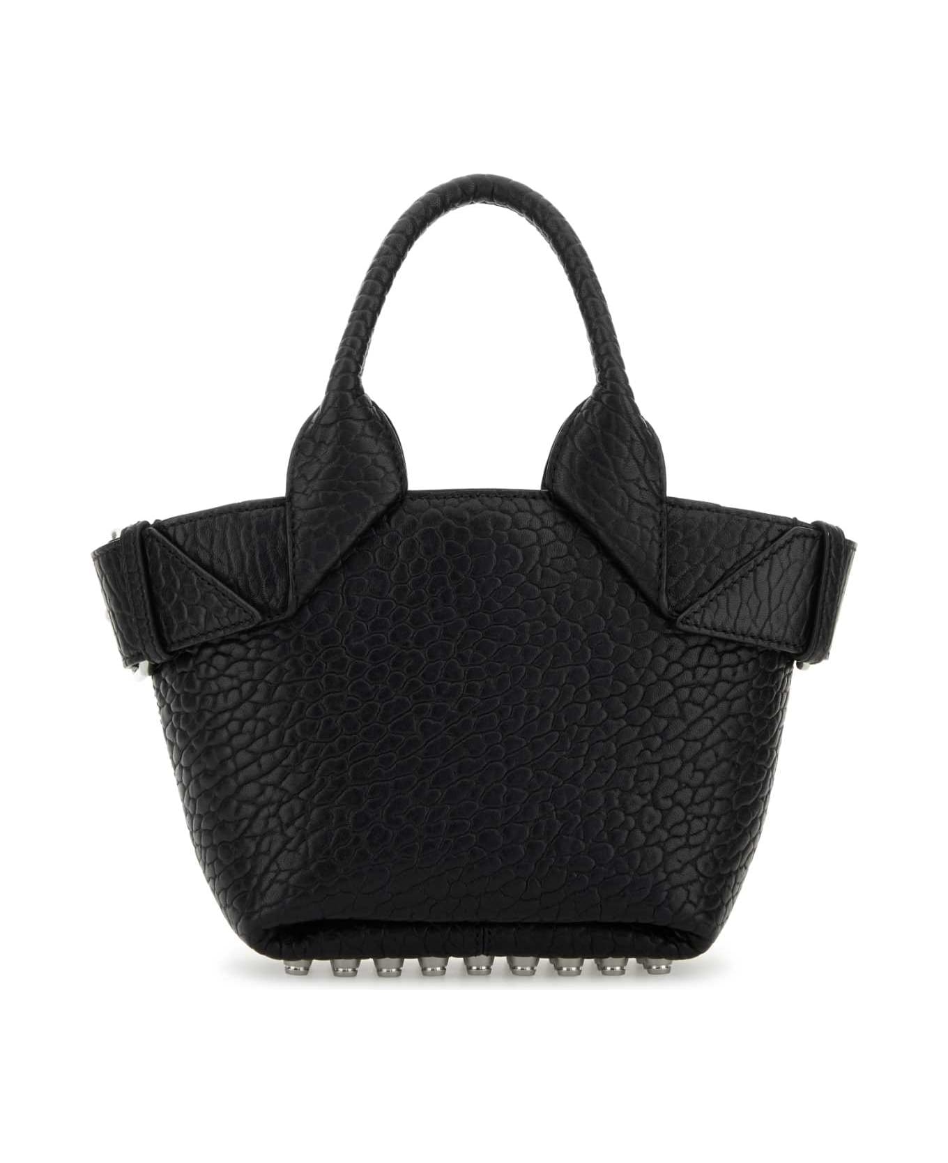 Alexander Wang Bale Leather Rhett Handbag - BLACK