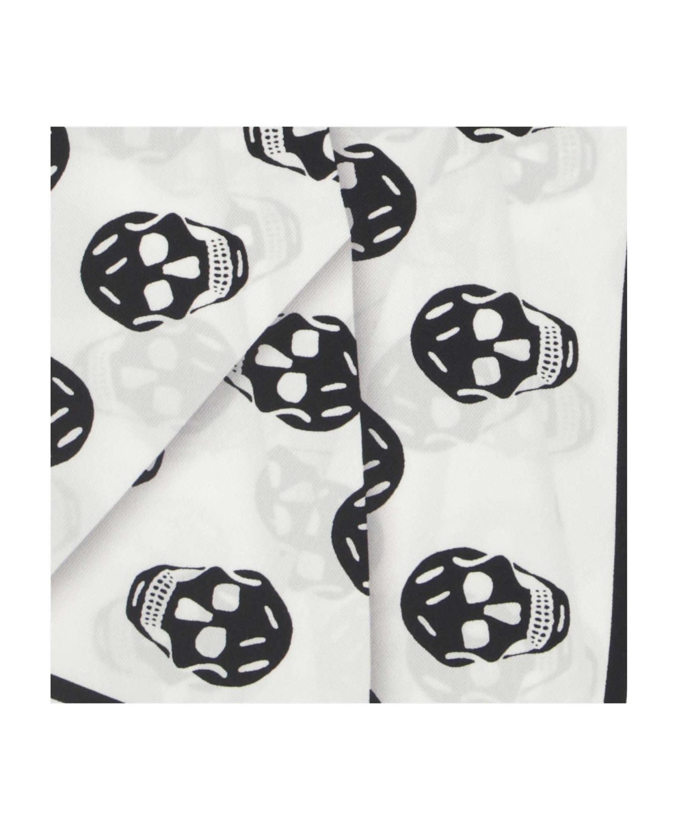 Alexander McQueen Biker Skull Scarf - White