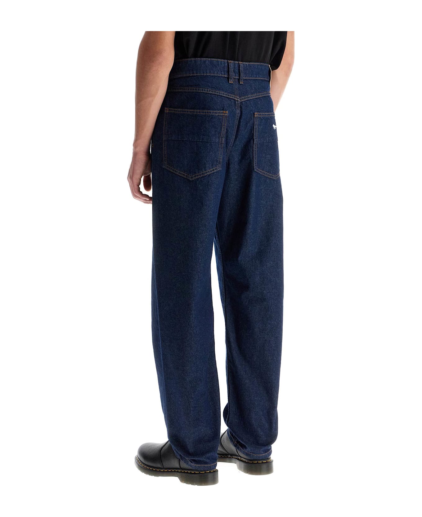 Maison Kitsuné Lightweight Denim Straight Leg Jeans - Blue