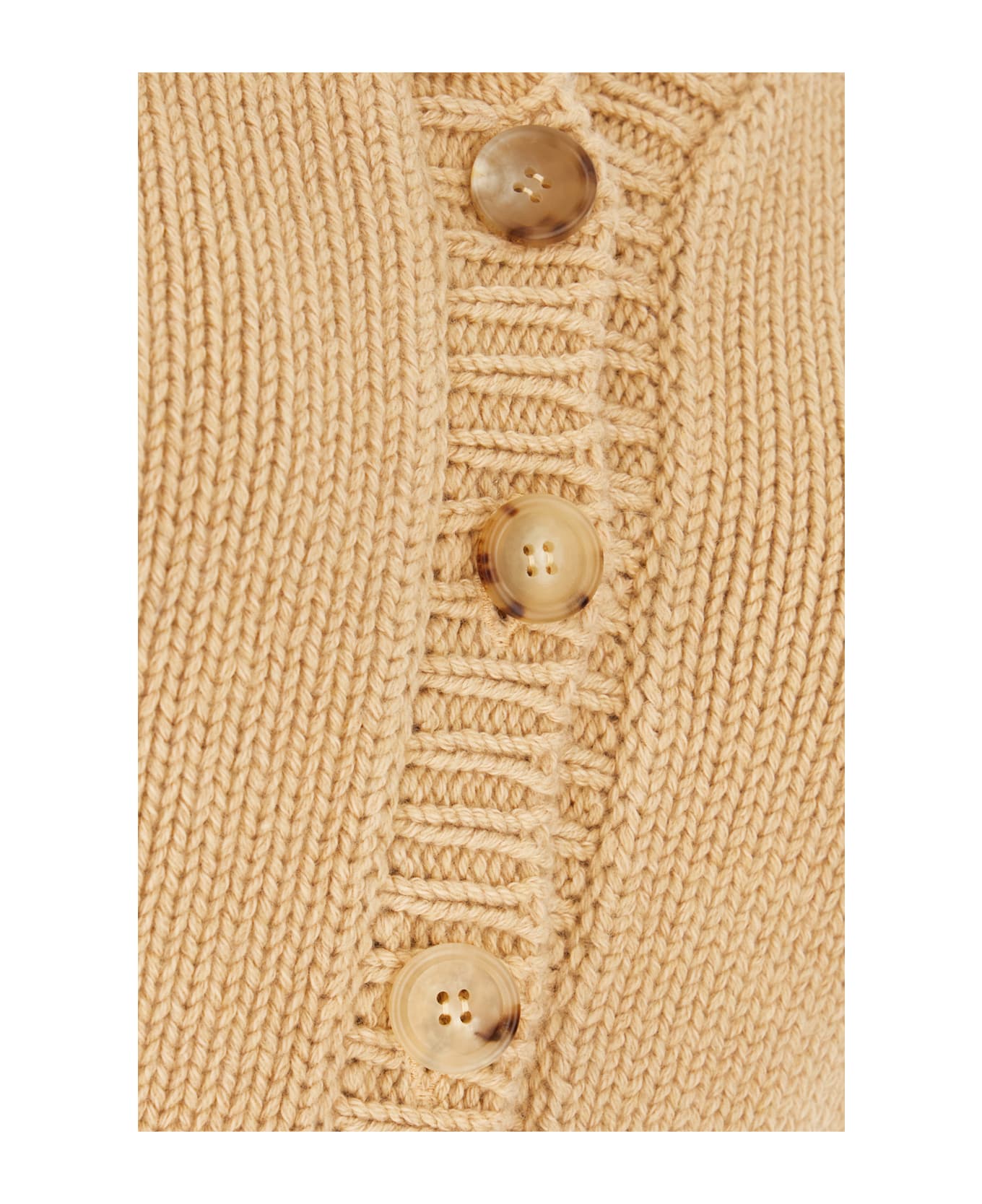 Chloé Beige Cotton And Cashmere Cardigan - ULTIMATE NUDE