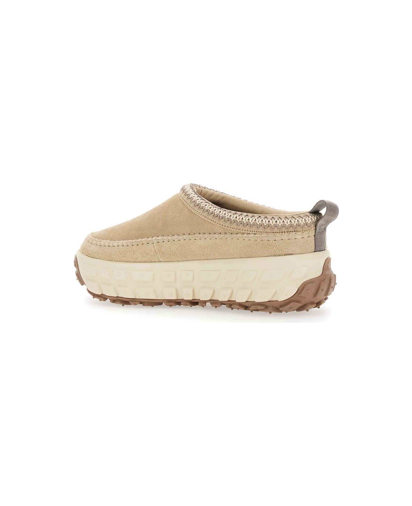 UGG 
venture Daze
 Beige Mules With Decorative Stitching And Side Logo Patch In Suede Man - Beige