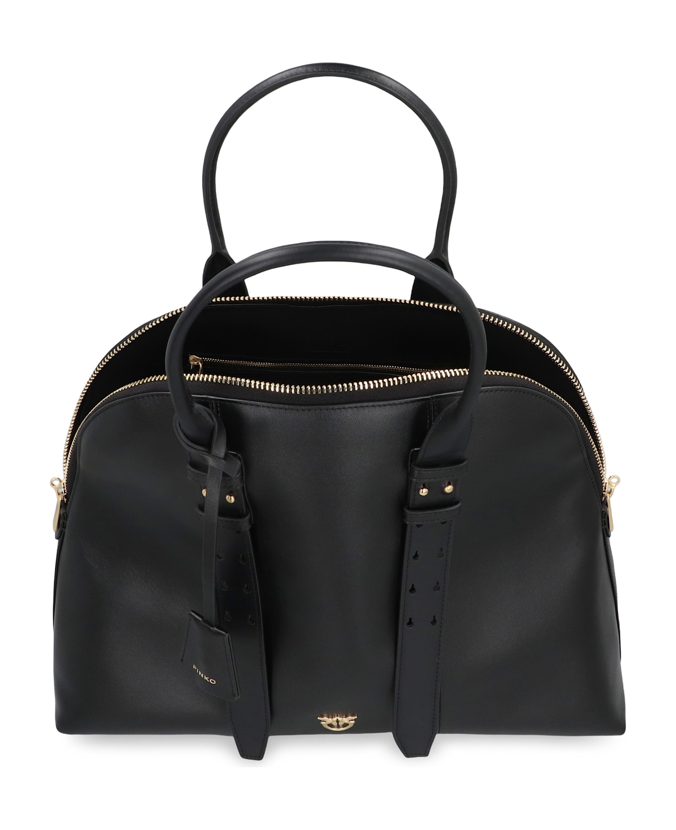 Pinko Bowling Bag Escape Maxi In Leather - black