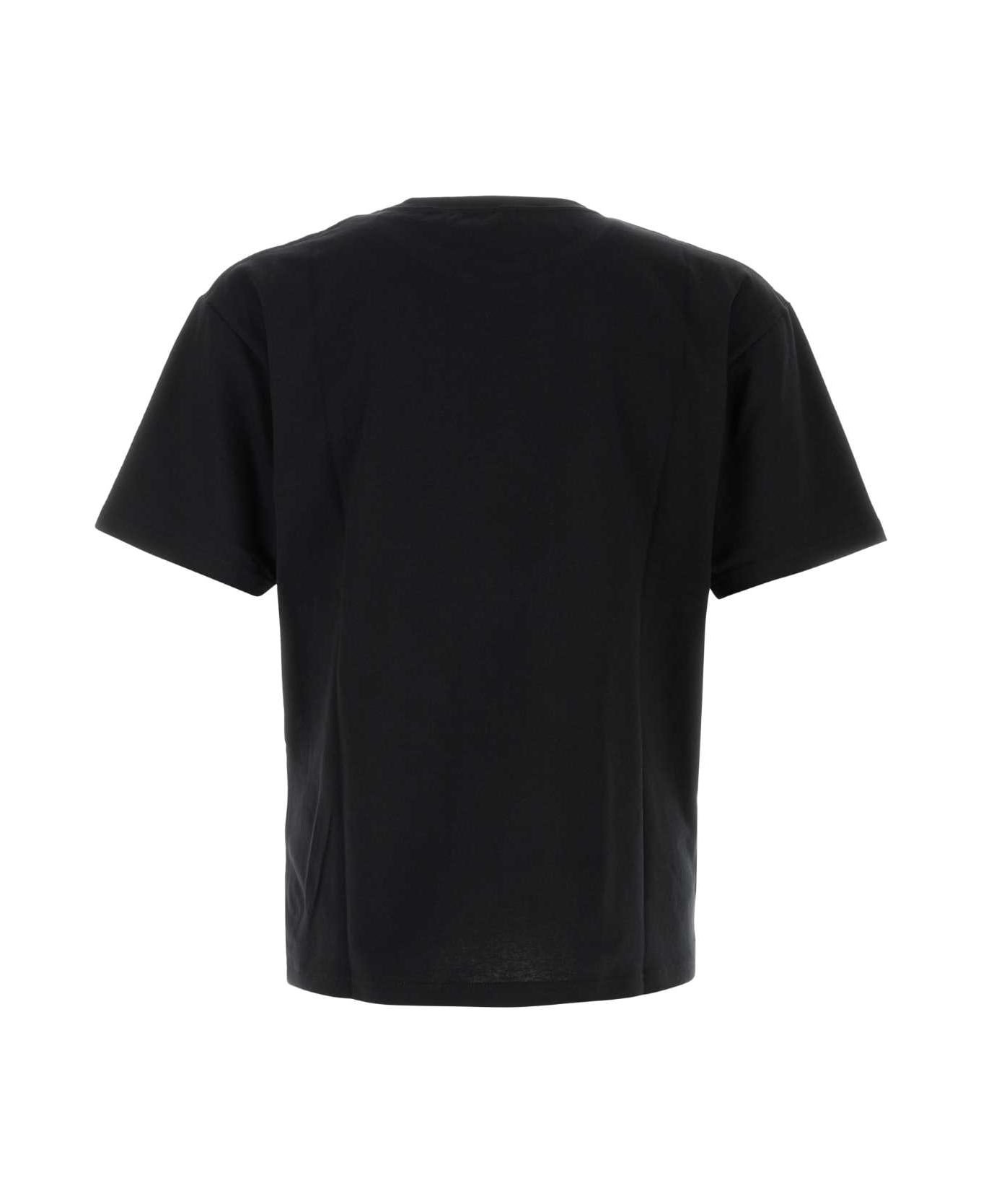 Valentino Garavani Black Cotton T-shirt - NEROBURRO
