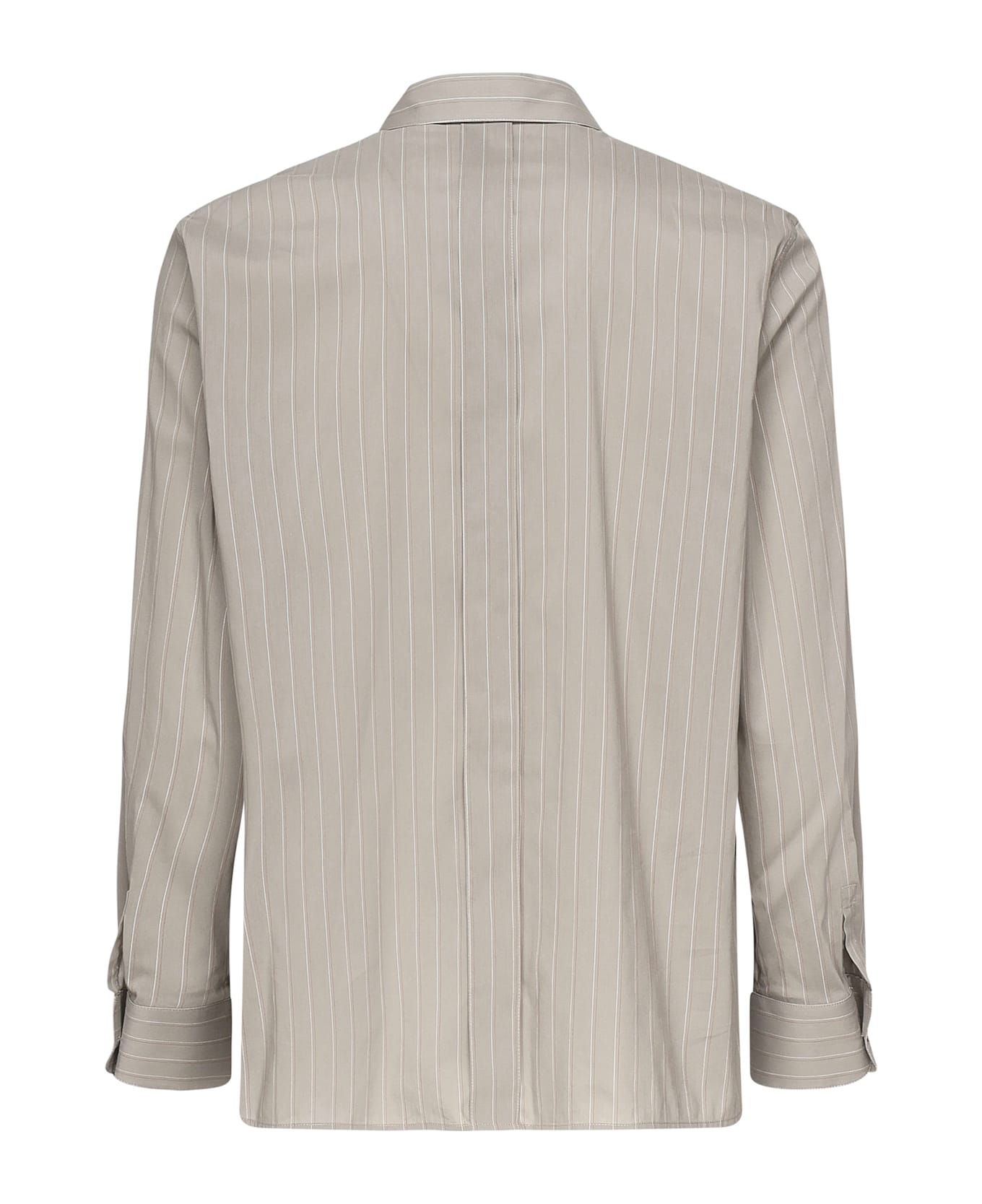 Striped Cotton And Silk Voile Shirt