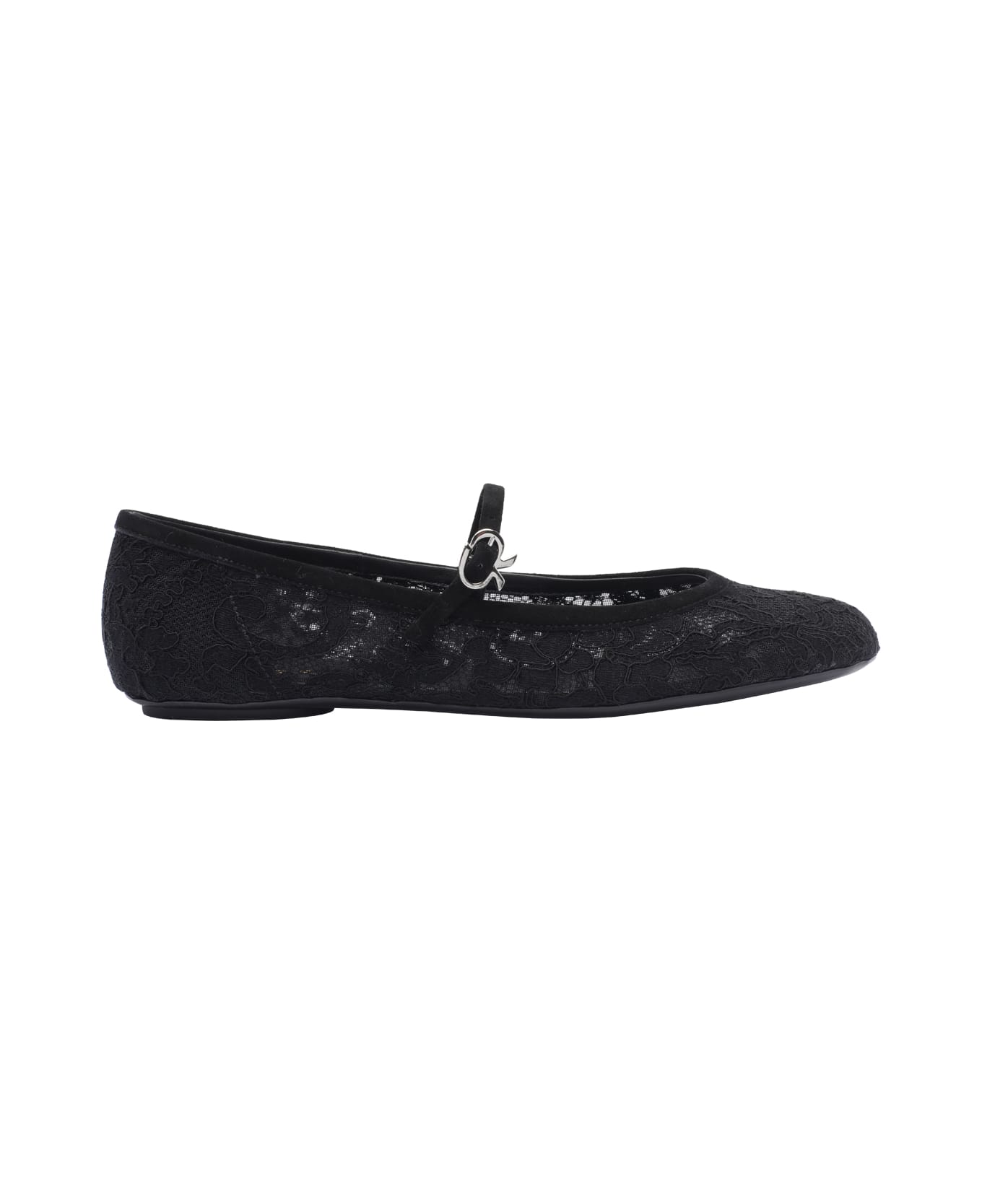 Gianvito Rossi Carla Lace Ballets - Black