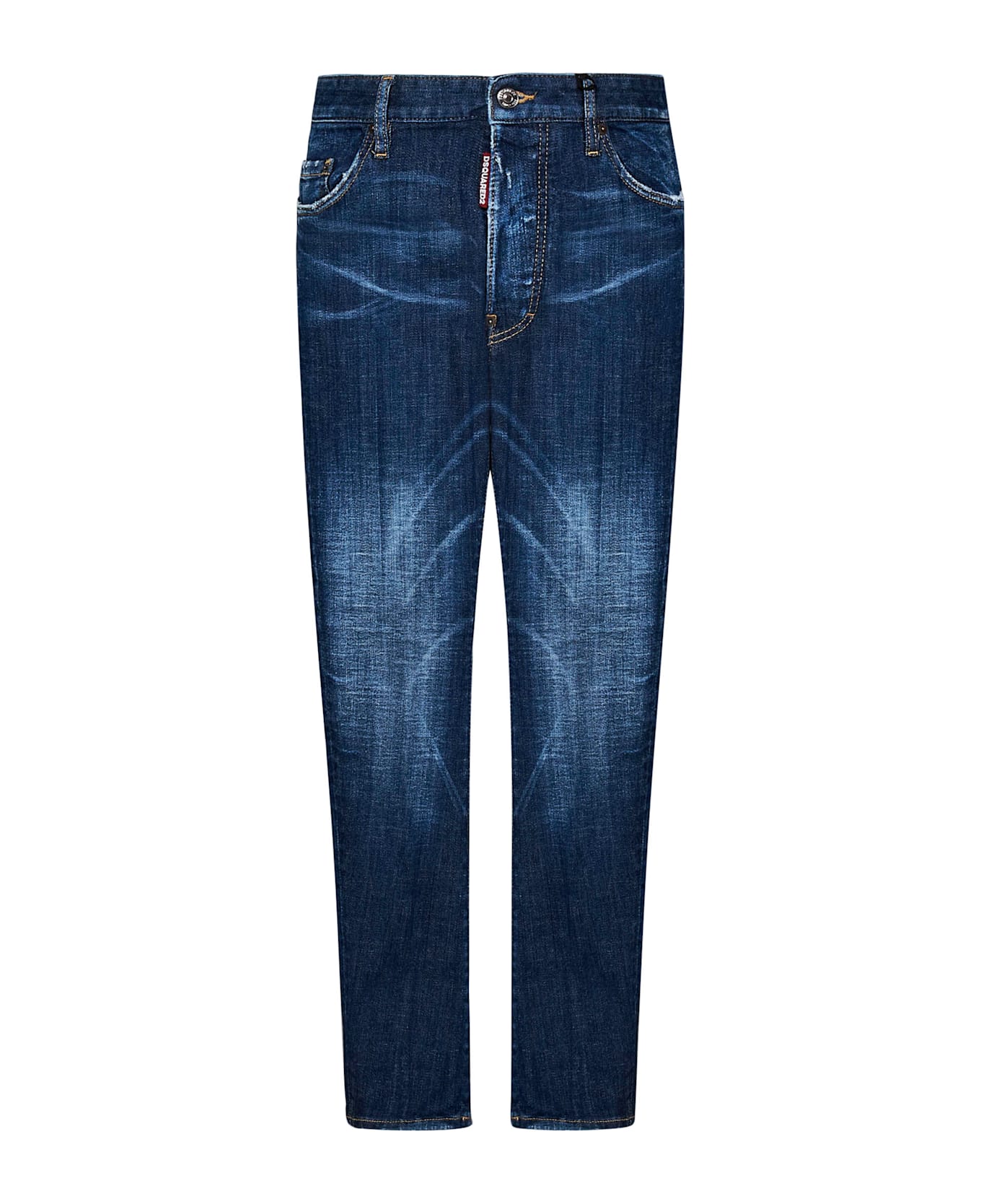 Dsquared2 Distressed Straight-leg Jeans - Blue