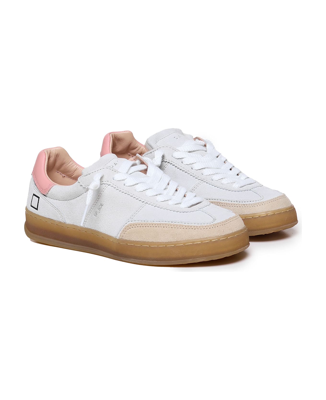 D.A.T.E. Sneakers Sporty Colored - WHITE, pink