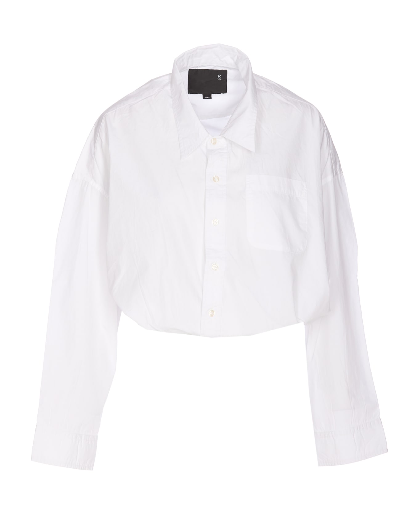 R13 Crossover Bubble Shirt Shirt - WHITE