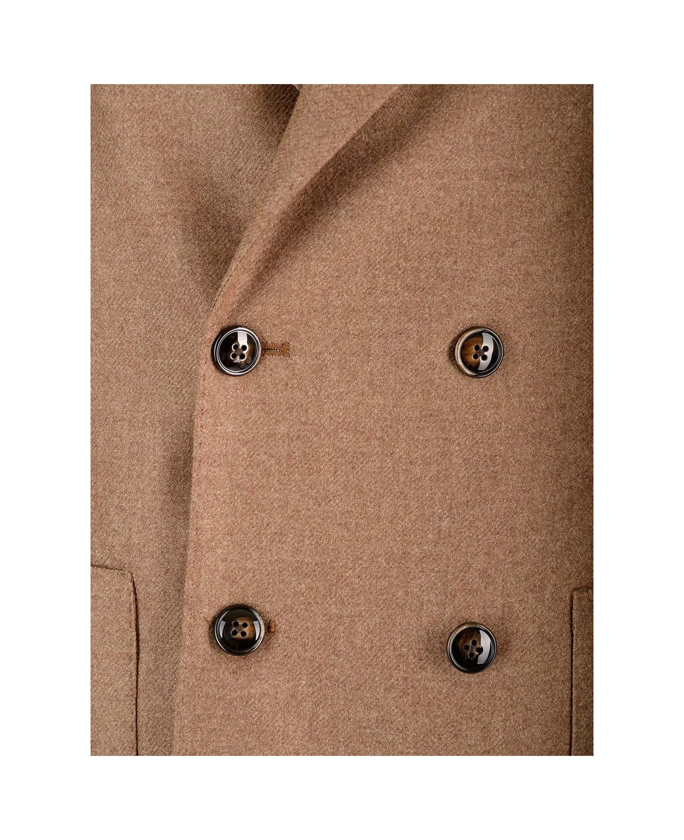 Barba Napoli Easy Double Breasted Jacket - Brown