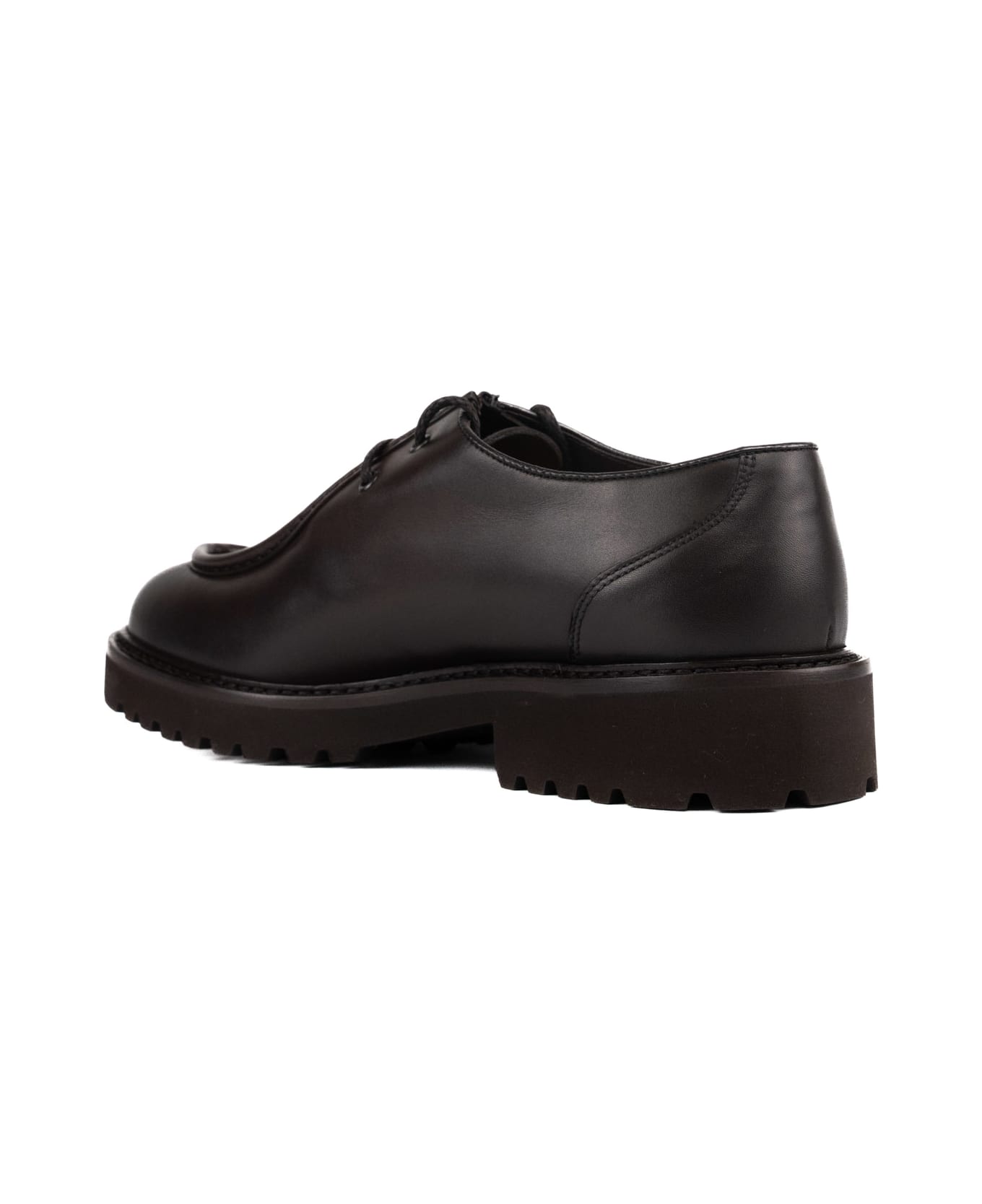 Doucal's Leather Derby Moccasins - Moro