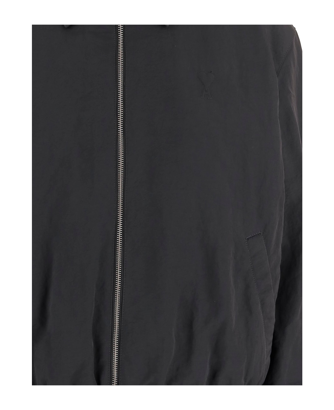 Ami Alexandre Mattiussi Adc Nylon Blouson Jacket With Zip - Grey