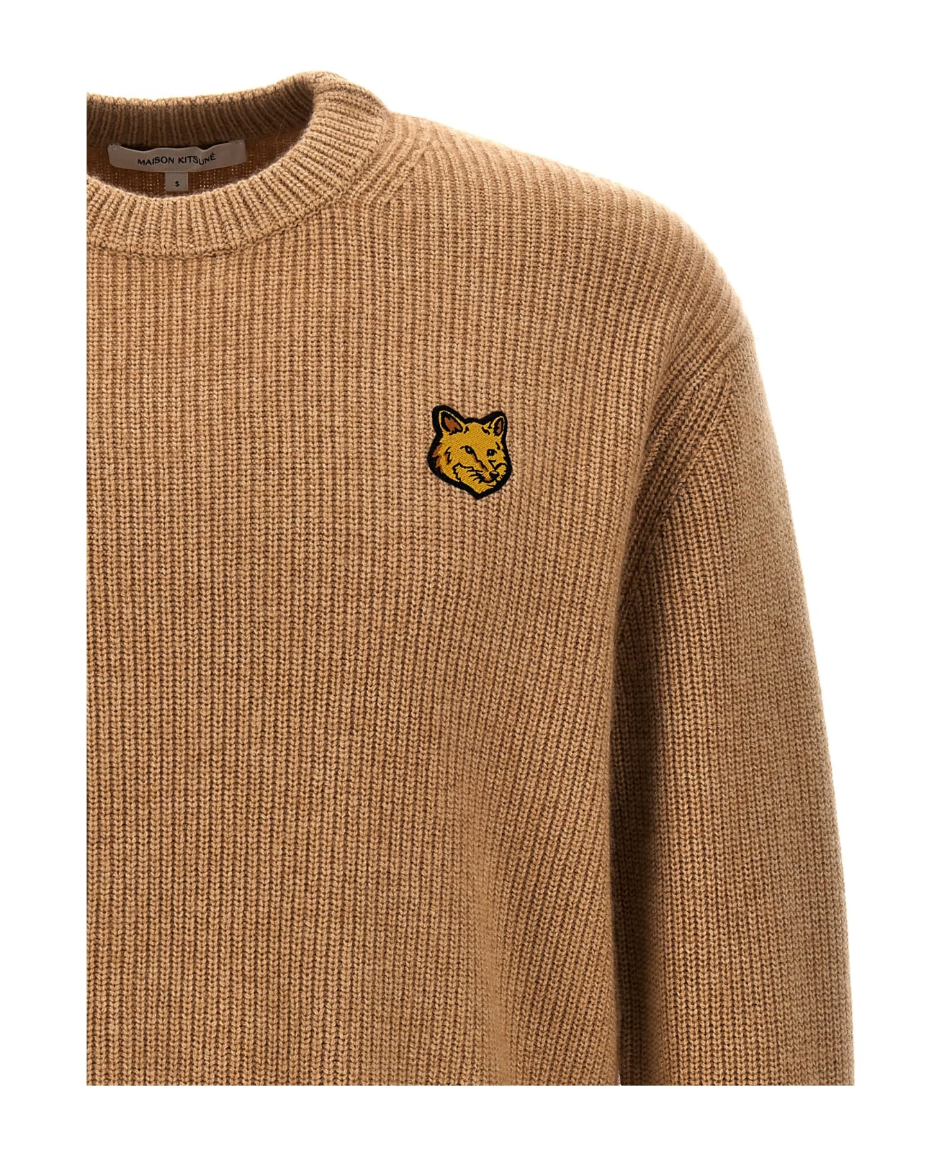 Maison Kitsuné 'tonal Fox' Sweater - Beige ニットウェア