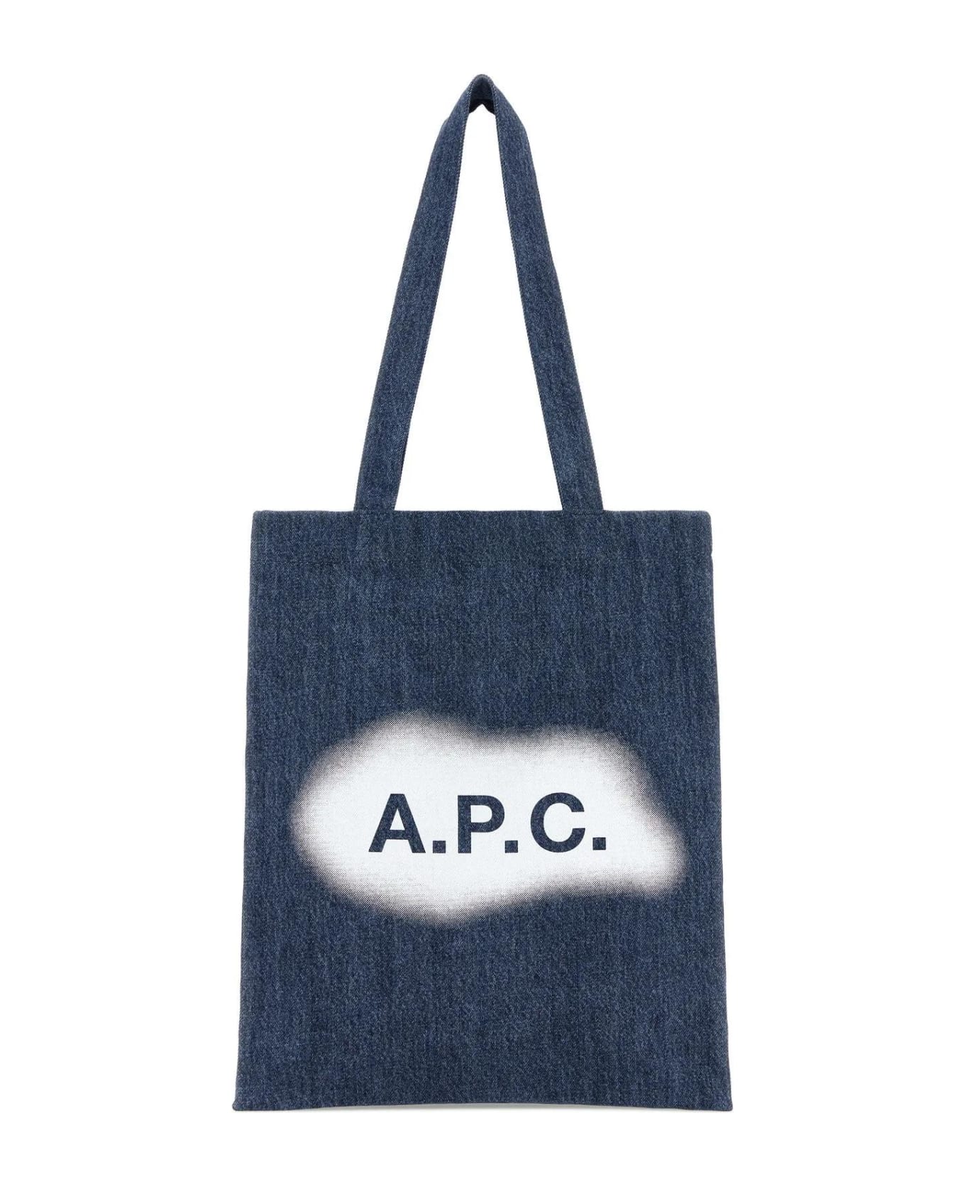 A.P.C. Blue Denim Lou Shopping Bag - Ial Indigo Delave トートバッグ
