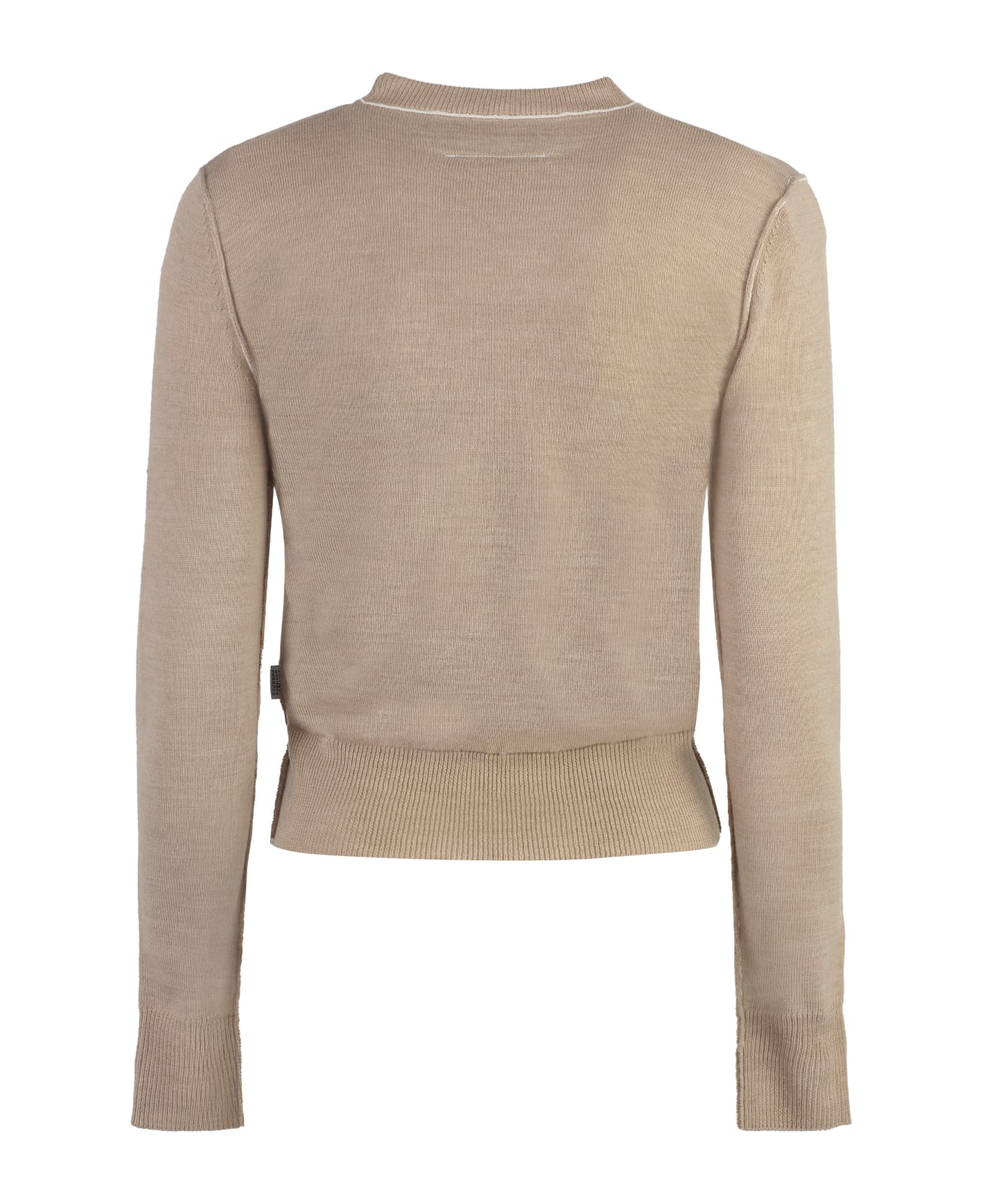 MM6 Maison Margiela Wool-blend Crew-neck Sweater - Sand ニットウェア