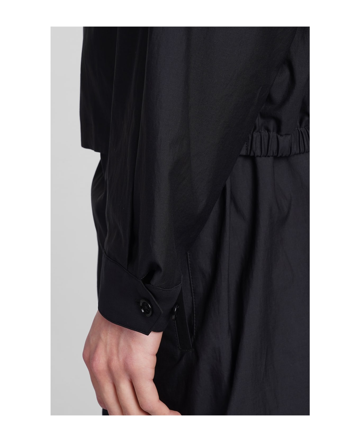 Lemaire Casual Jacket In Black Cotton - black