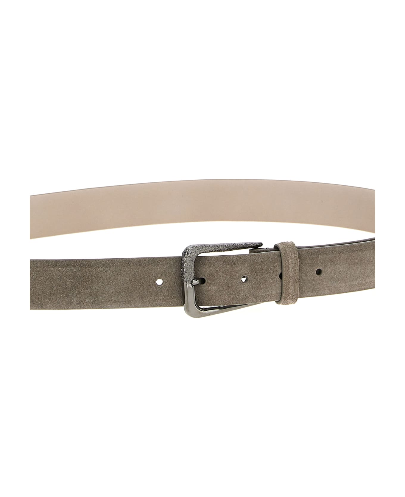Brunello Cucinelli Suede Belt - Gray