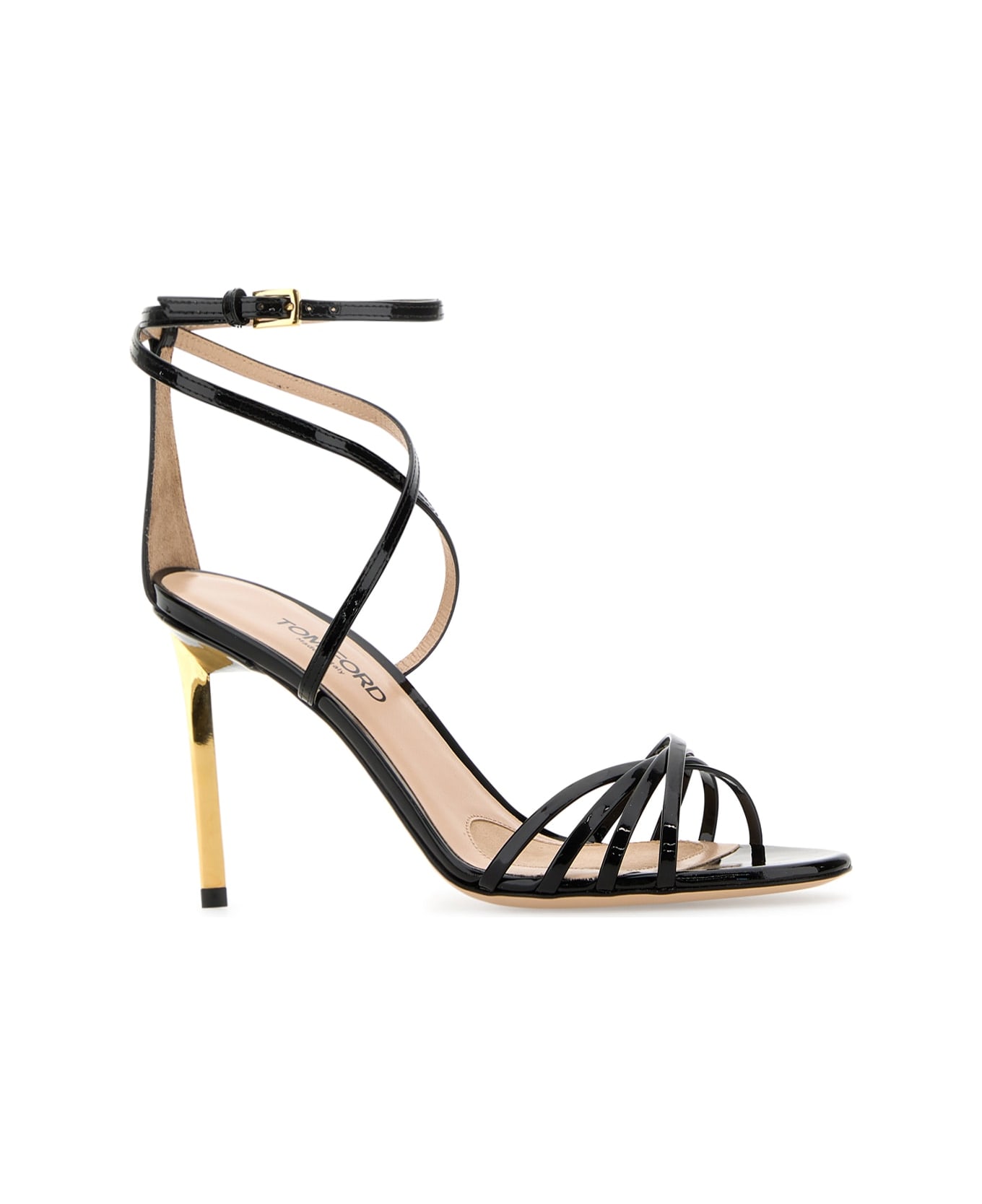 Tom Ford Patent Leather Sandal - BLACK