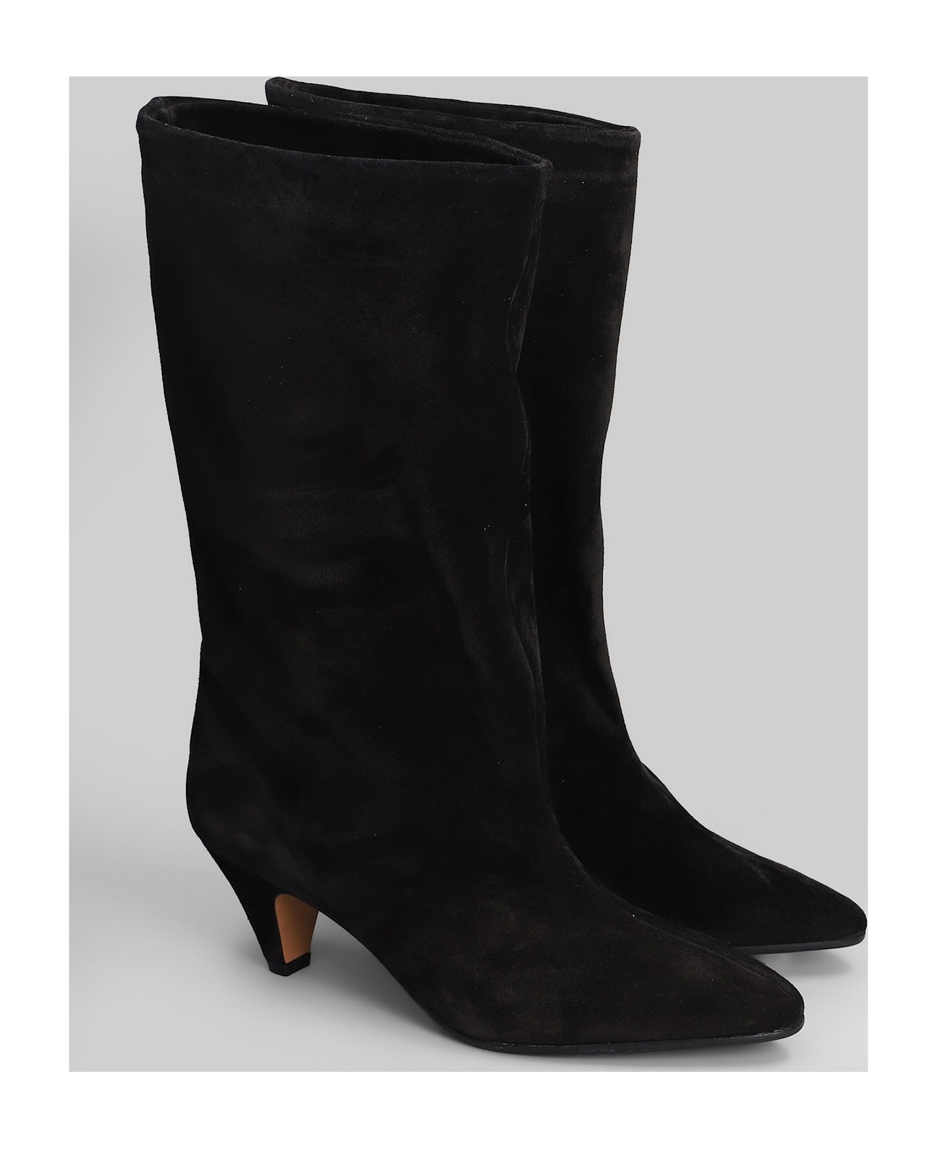 Fabio Rusconi High Heels Ankle Boots In Black Suede - black