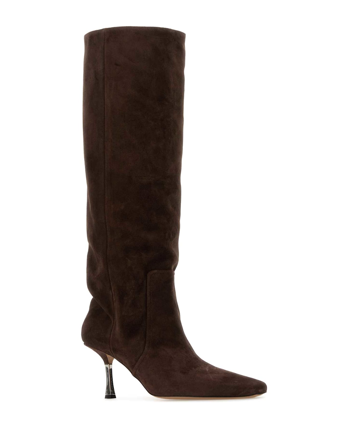 Paris Texas Chocolate Suede Bettina Boots - CIOCCOLATO