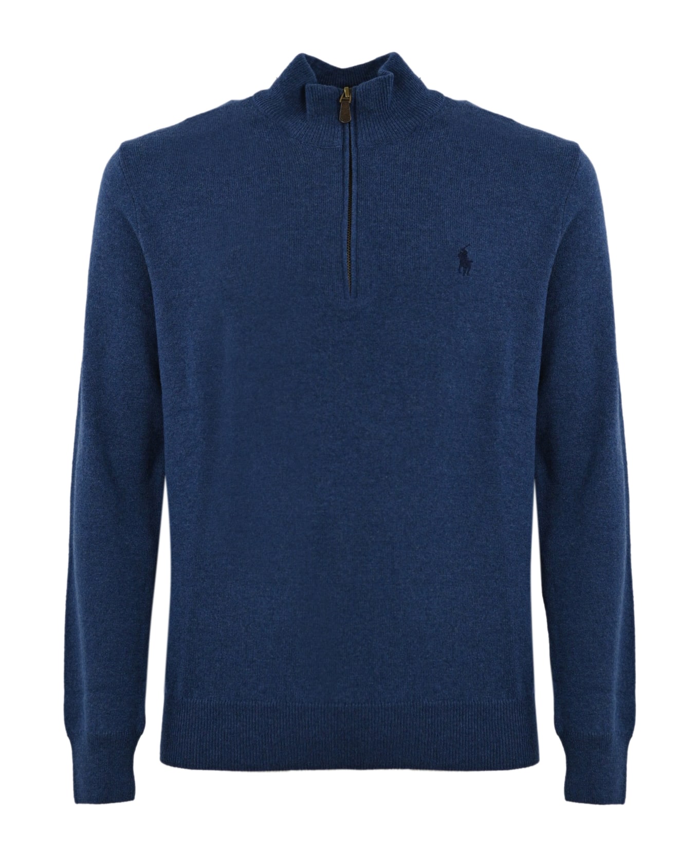 Polo Ralph Lauren Wool Sweater With Zip - Blue