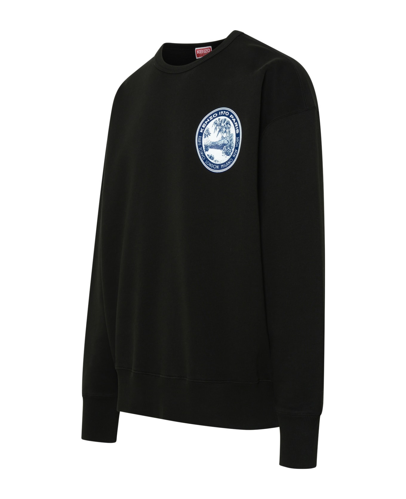 Kenzo Black Cotton Sweatshirt - Black フリース