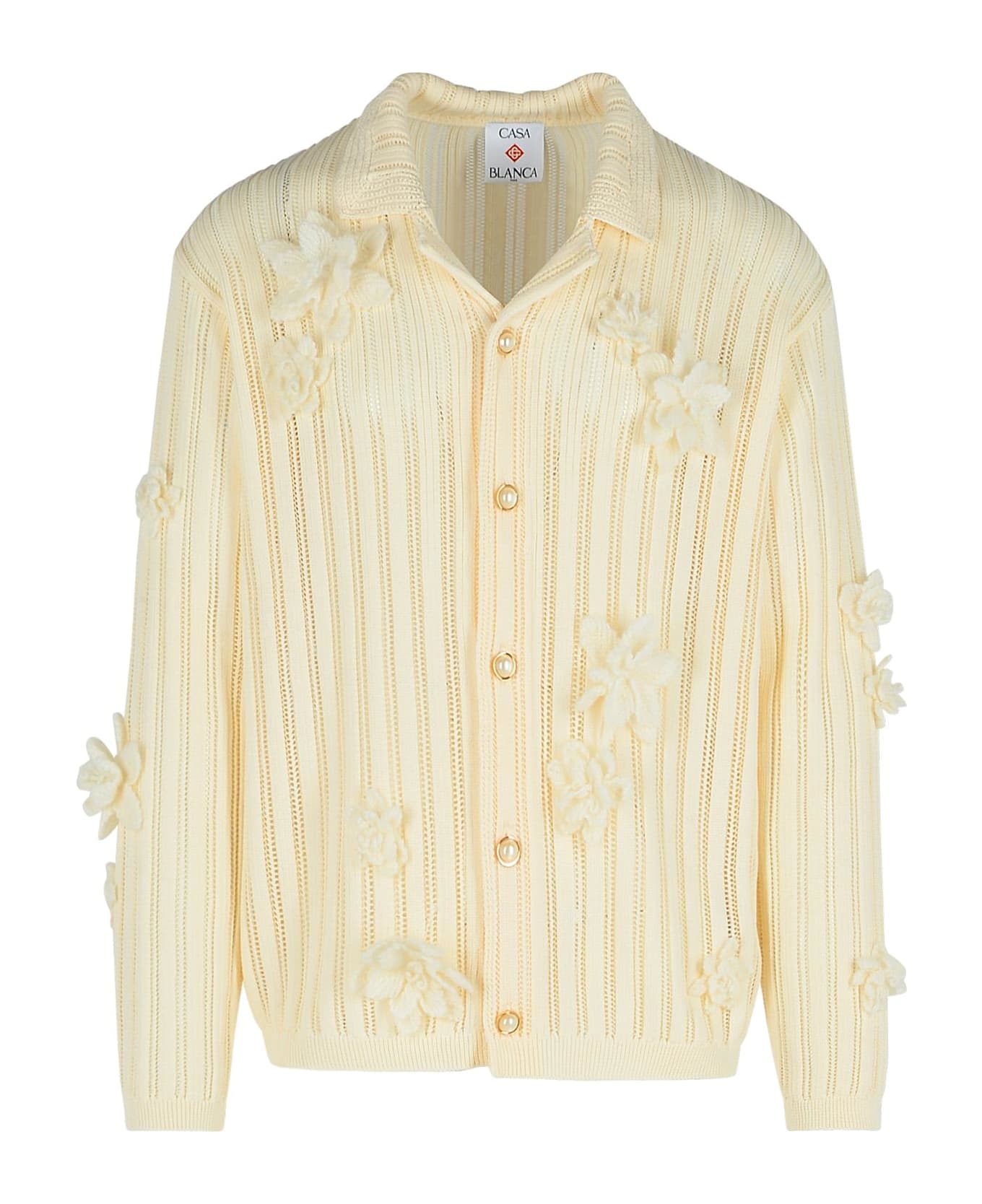 Casablanca Cream Cotton Shirt - Cream