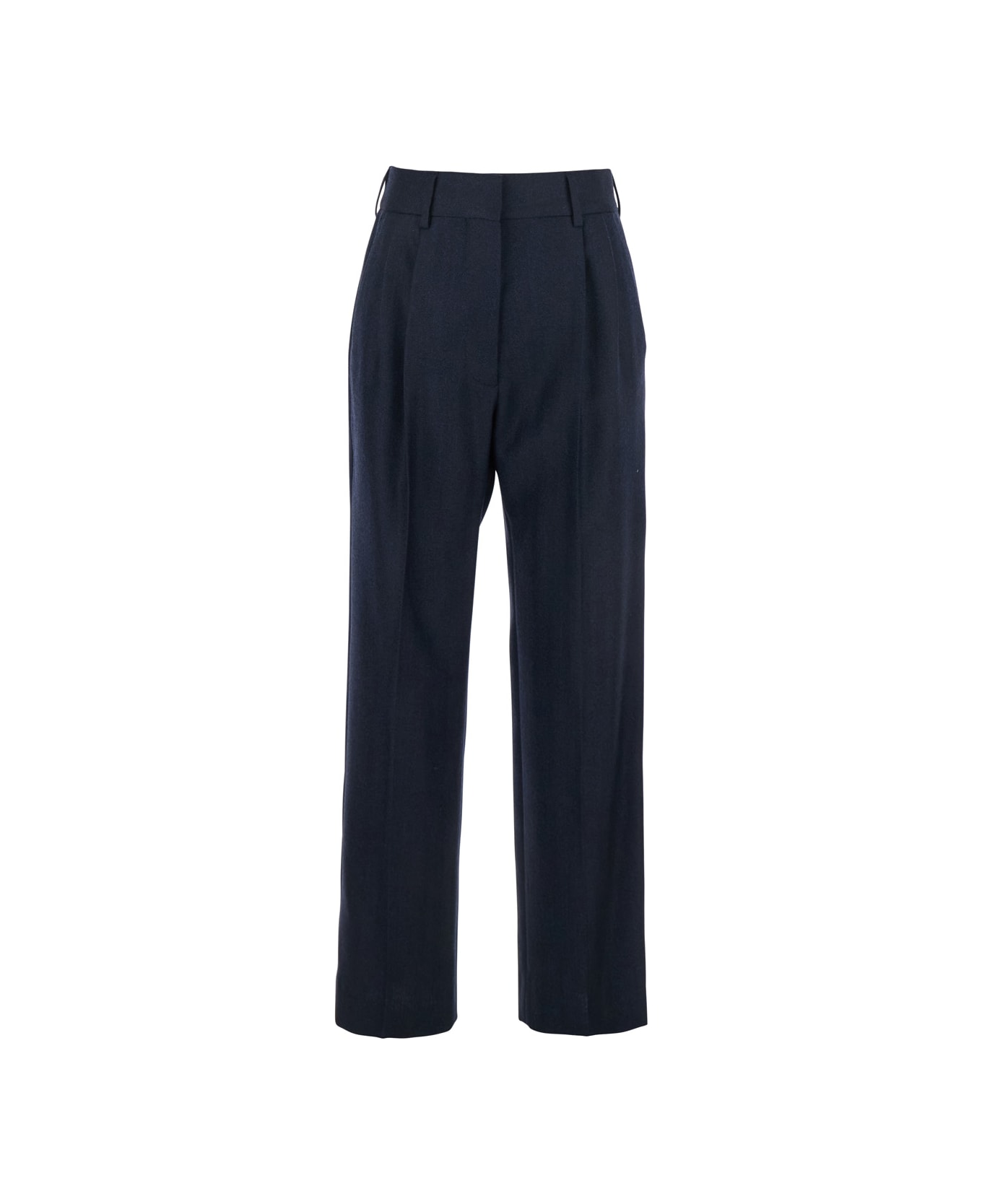 Blazé Milano 
maine
 Blue Pants With Front Pences In Wool Woman - Blu