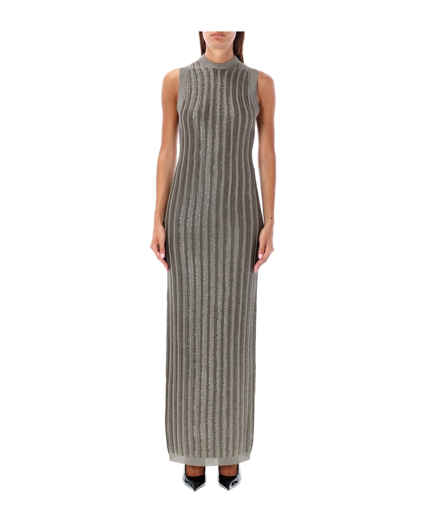 Tom Ford Braided Metal Long Dress - Green