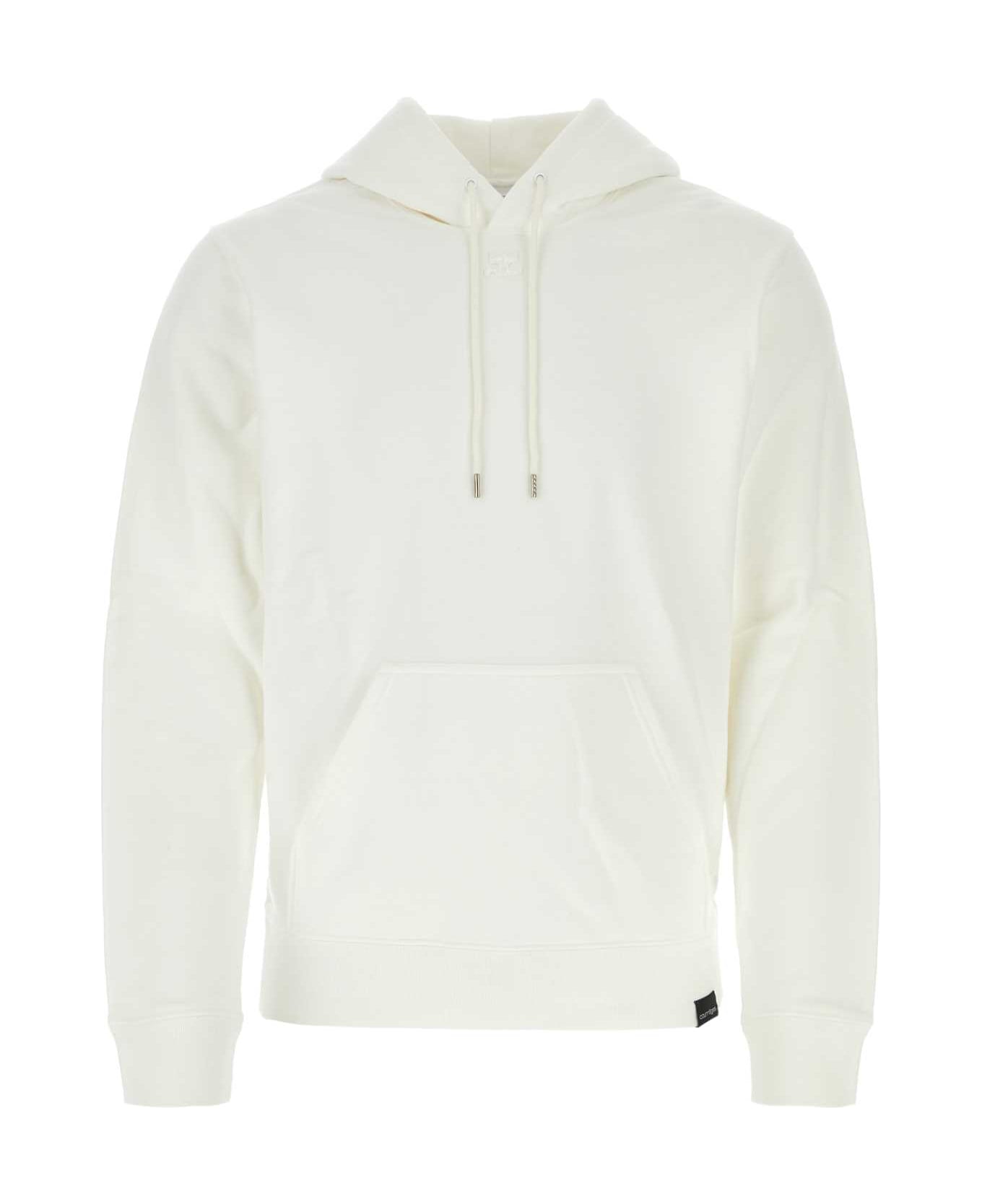 Courrèges Cotton White Sweatshirt - HERITAGEWHITE