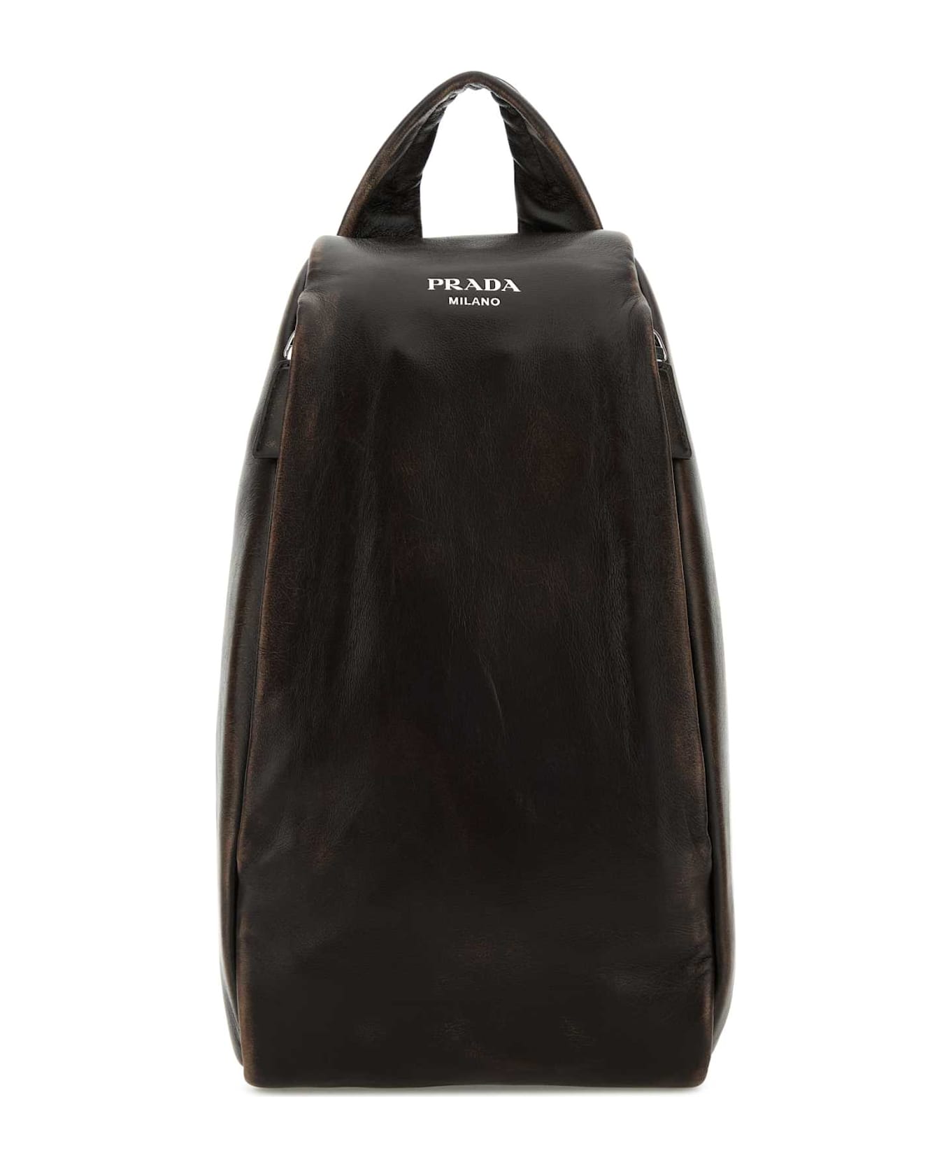 Prada Dark Brown Nappa Leather Backpack - MORO