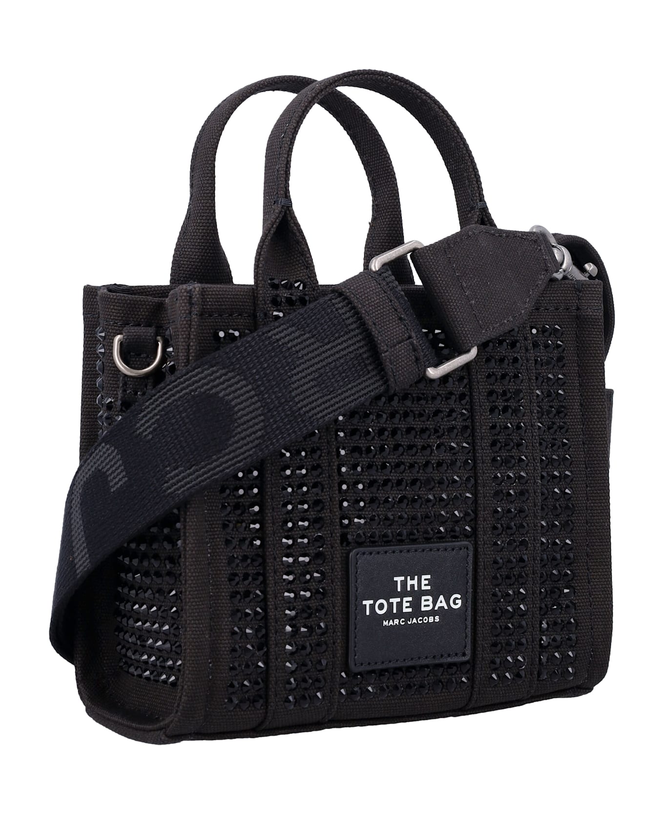 Marc Jacobs The Crystal Canvas Crossbody Tote Bag - BLACK
