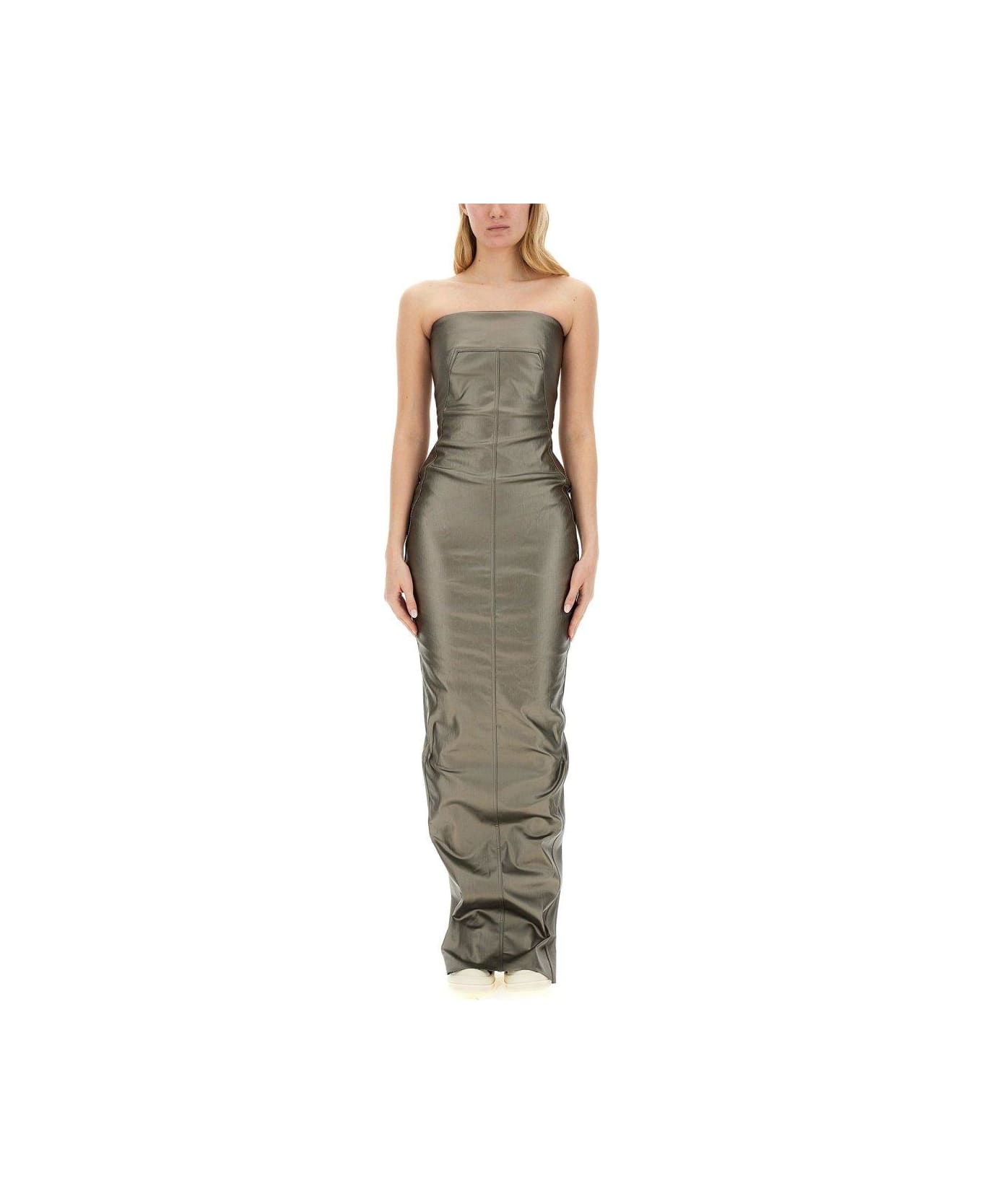 Rick Owens Floor-length Strapless Bustier Gown - GREY ワンピース＆ドレス
